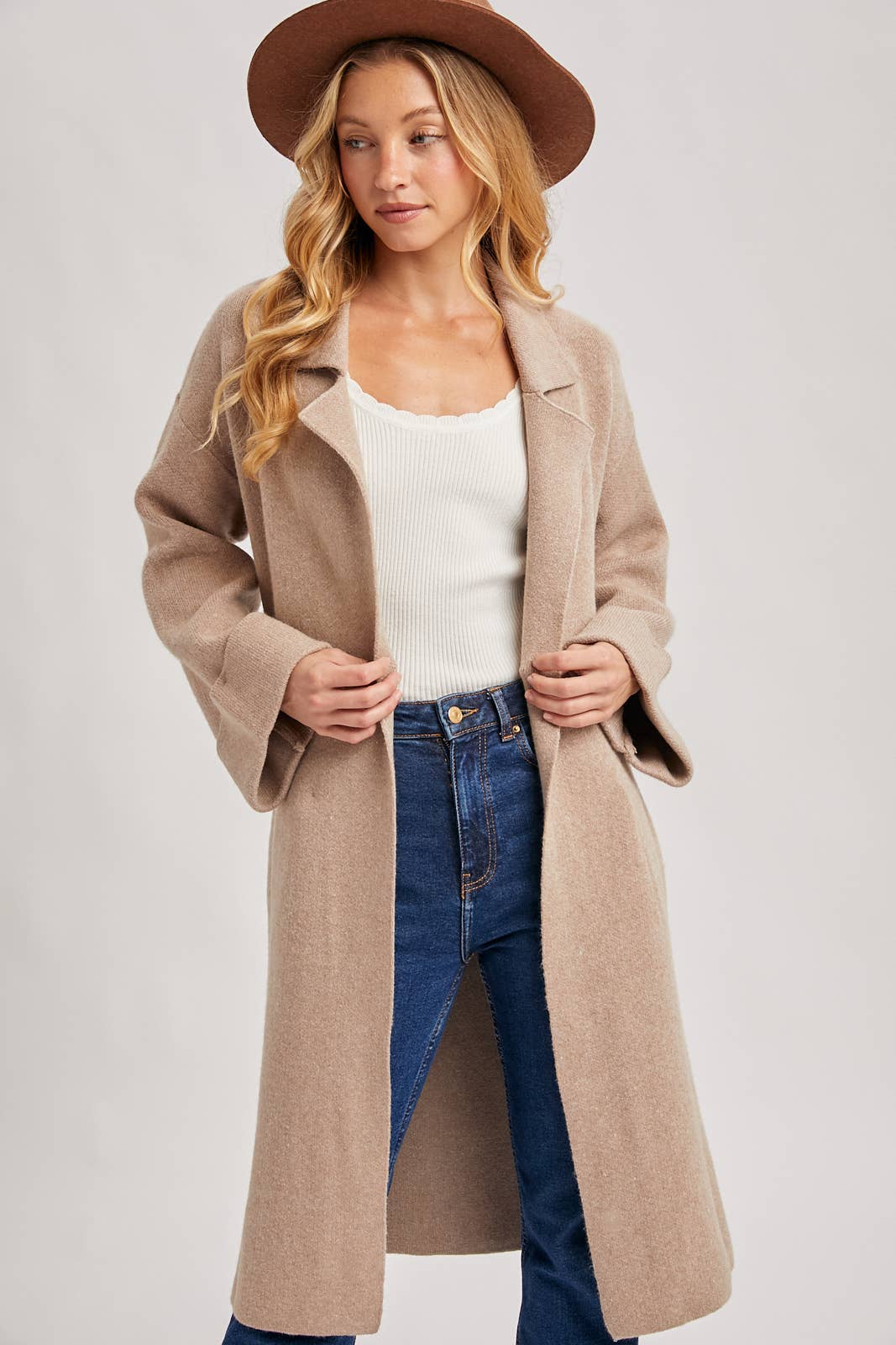 Bluivy - EFFORTLESS KNITTED TRENCH COAT