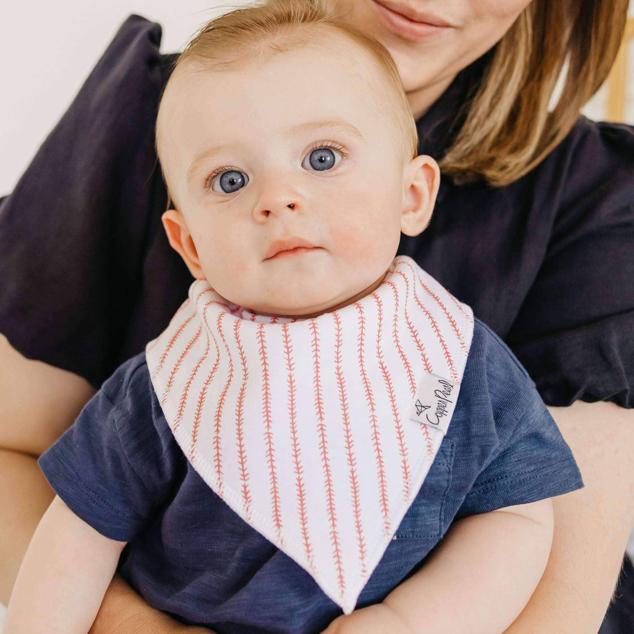 Copper Pearl - 4 Pack Baby Bandana Bibs - Slugger