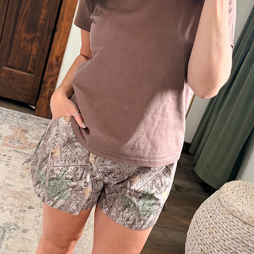 Woodland Print Shorts