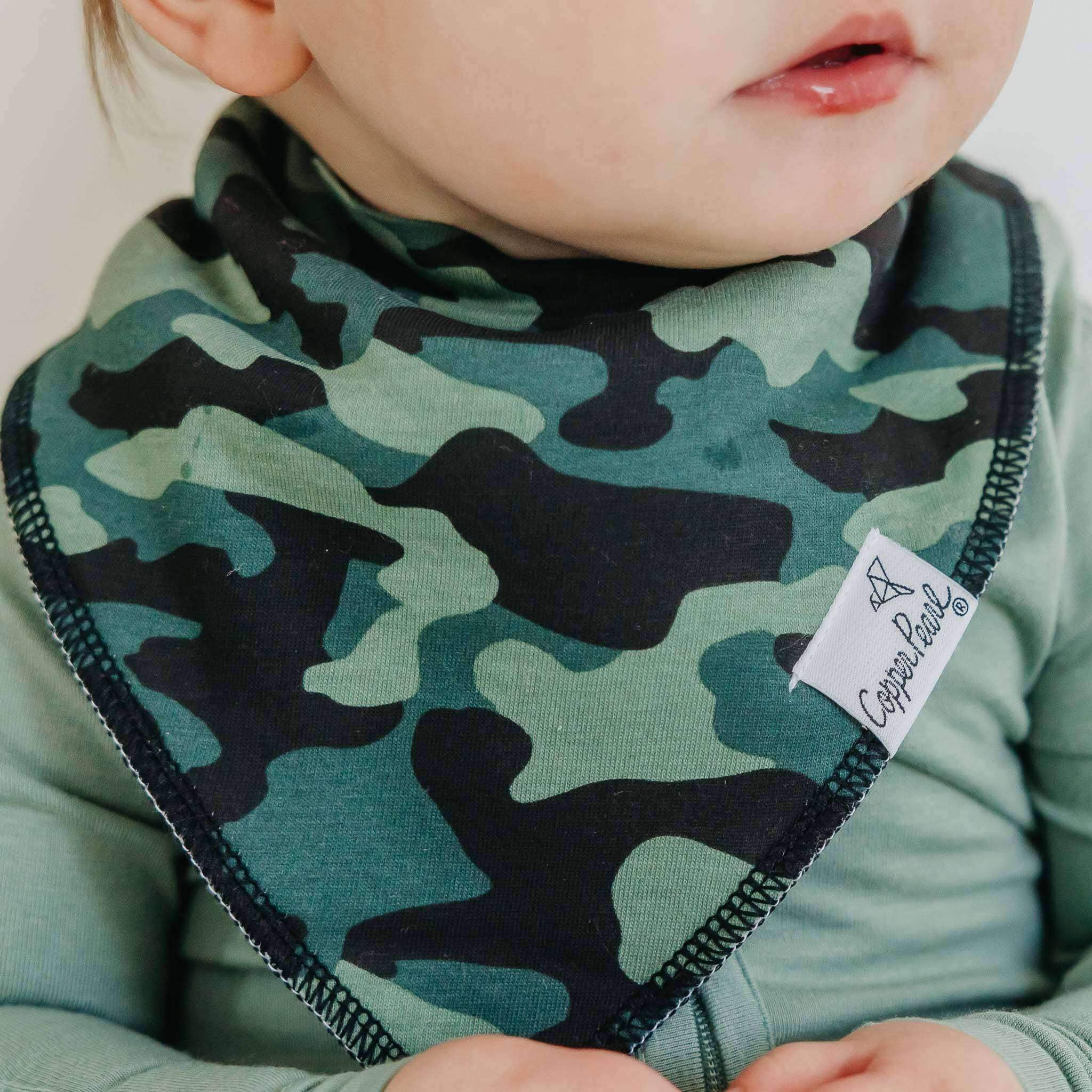 Copper Pearl - 4 Pack Baby Bandana Bibs - Diesel