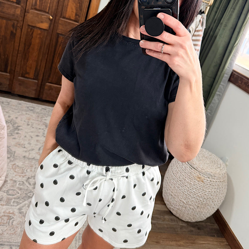 Polka Dot Sweatshorts