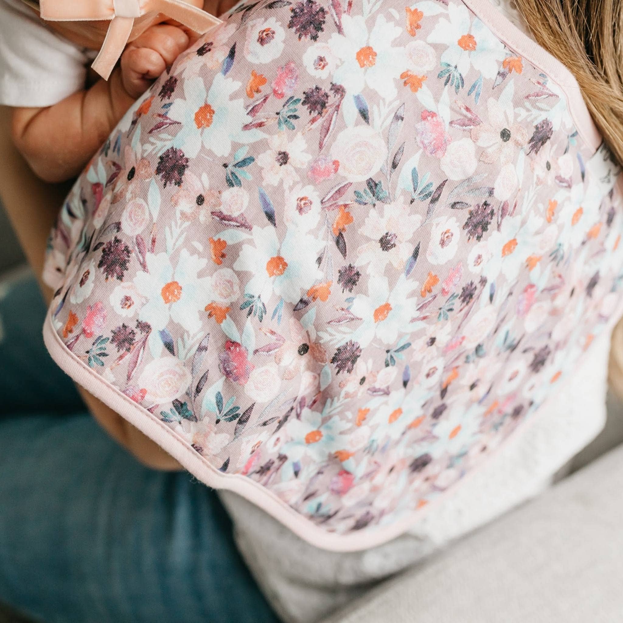 Copper Pearl - 3 Pack Premium Burp Cloths - Bloom