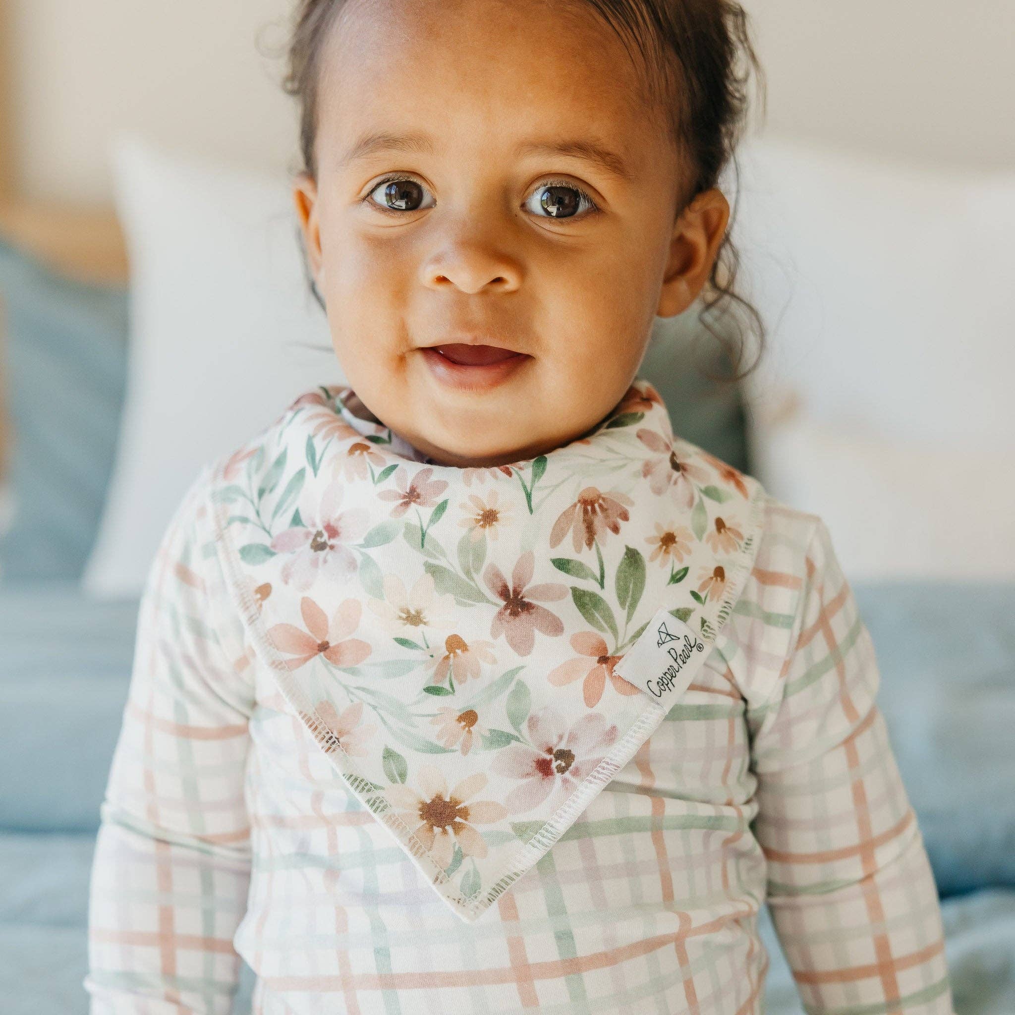 Copper Pearl - 4 Pack Baby Bandana Bibs - Natalie