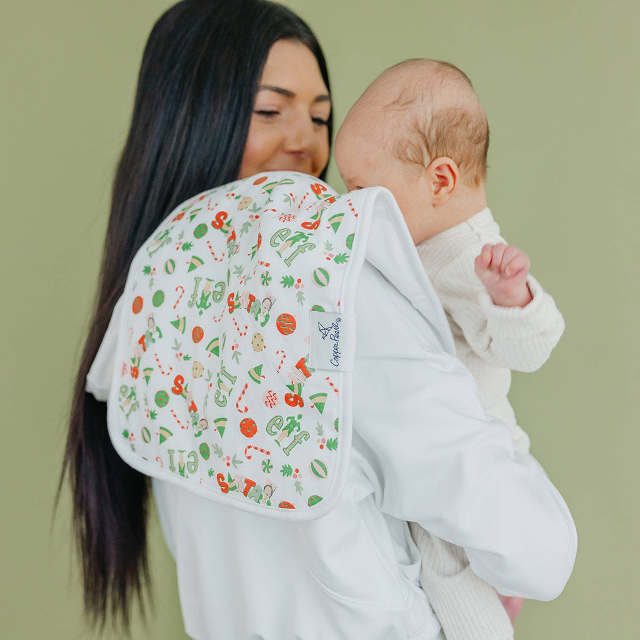 Copper Pearl - 3 Pack Premium Burp Cloths - Christmas Classics
