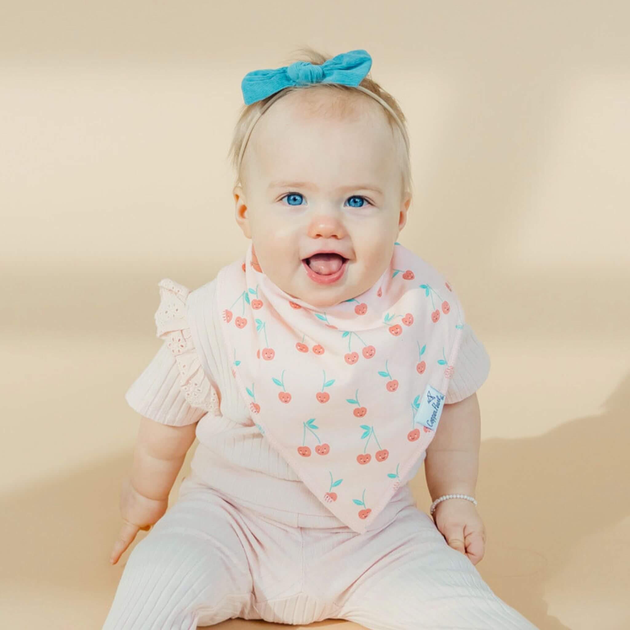 Copper Pearl - 4 Pack Baby Bandana Bibs - Cheery