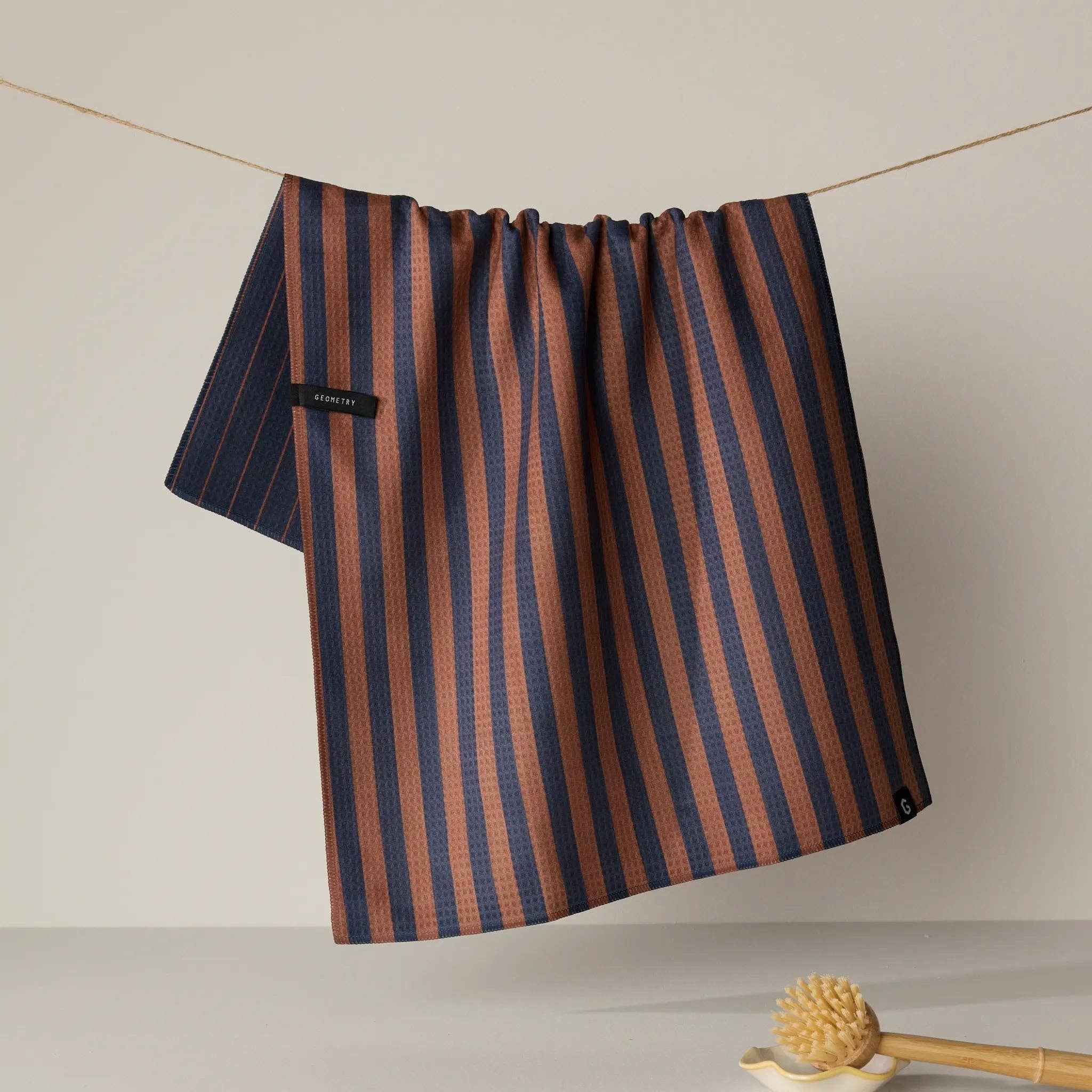 Geometry - Midnight Stripe Luxe Kitchen Towel