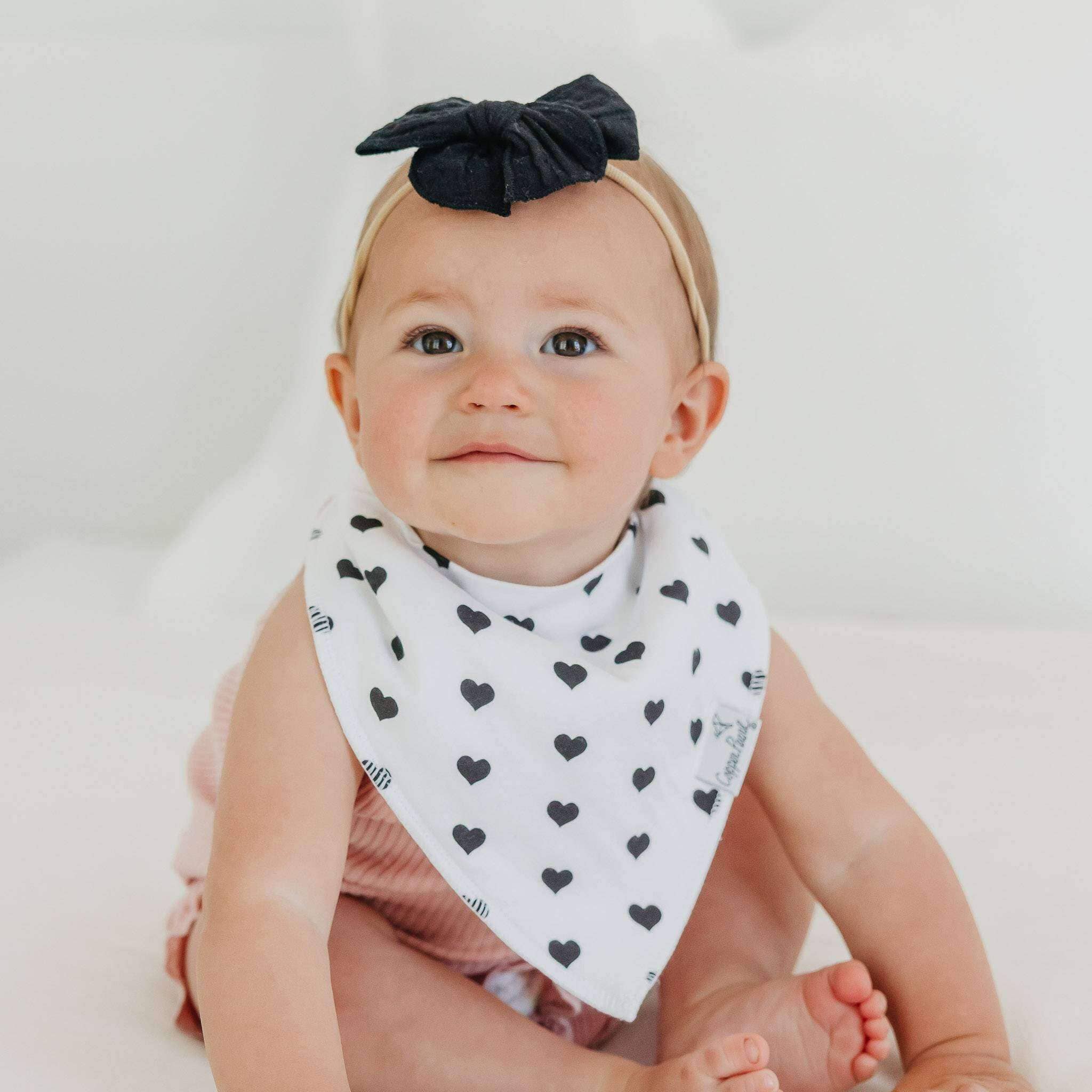 Copper Pearl - 4 Pack Baby Bandana Bibs - Blush