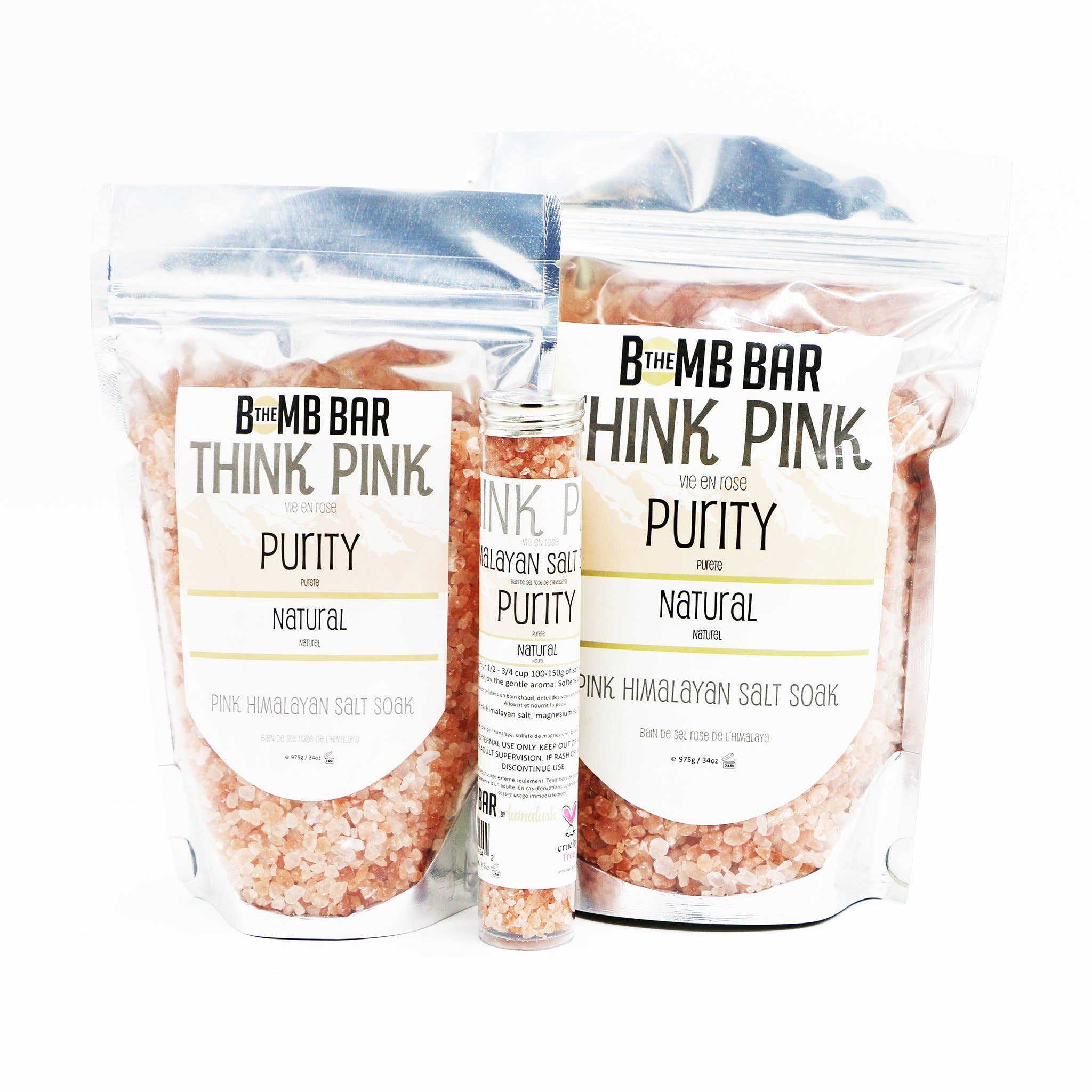 The Bomb Bar Wholesale - Bath Soak - Think Pink Himalayan Pink Salt Detox