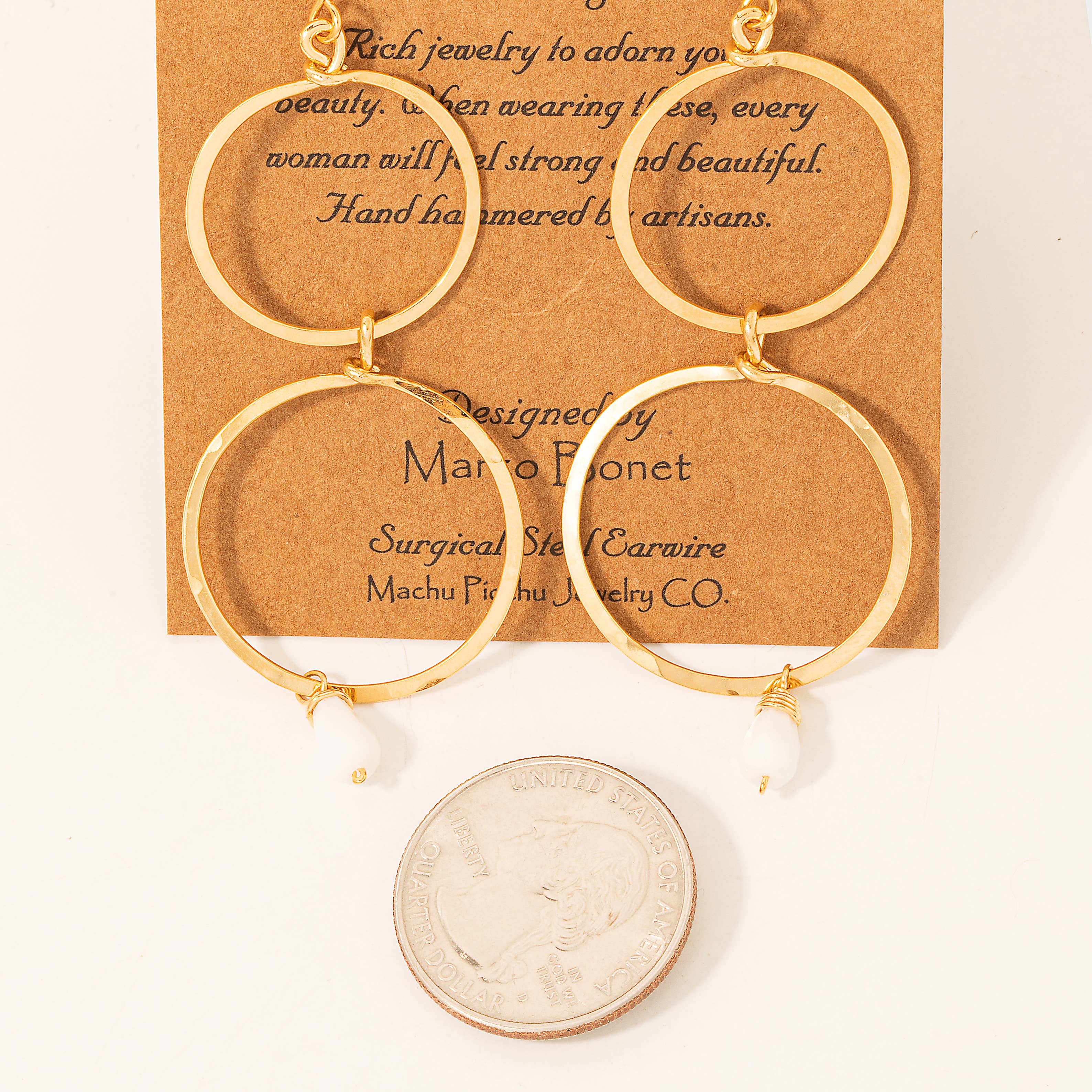 Double Circle Cutout Drop Dangle Earrings
