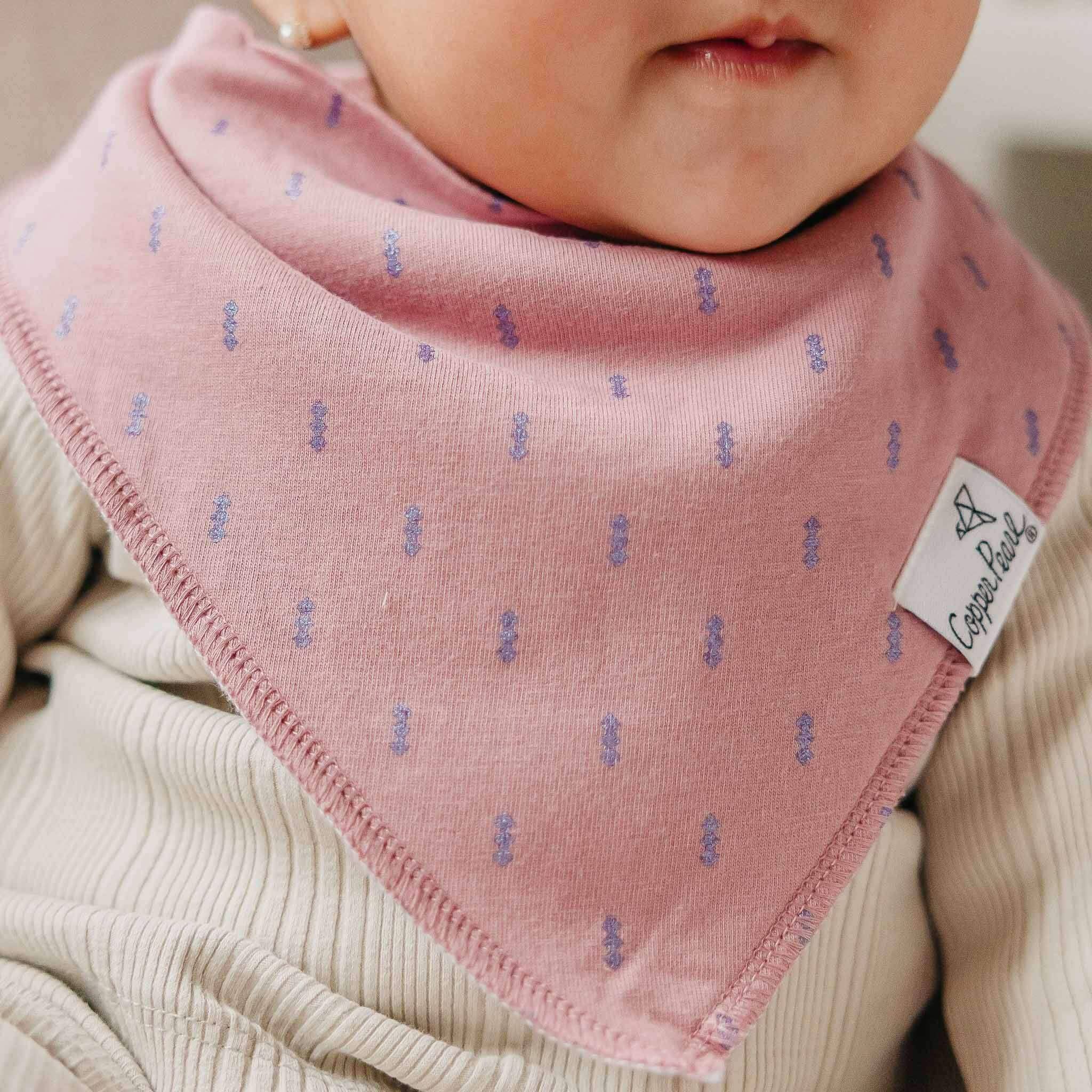 Copper Pearl - 4 Pack Baby Bandana Bibs - Lola