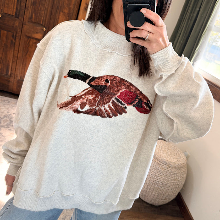 MALLARD Embroidered Mock Neck