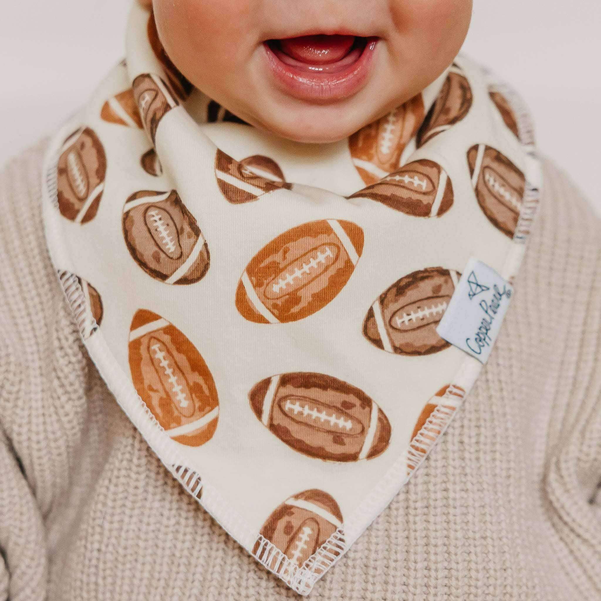Copper Pearl - 4 Pack Baby Bandana Bibs - Blitz