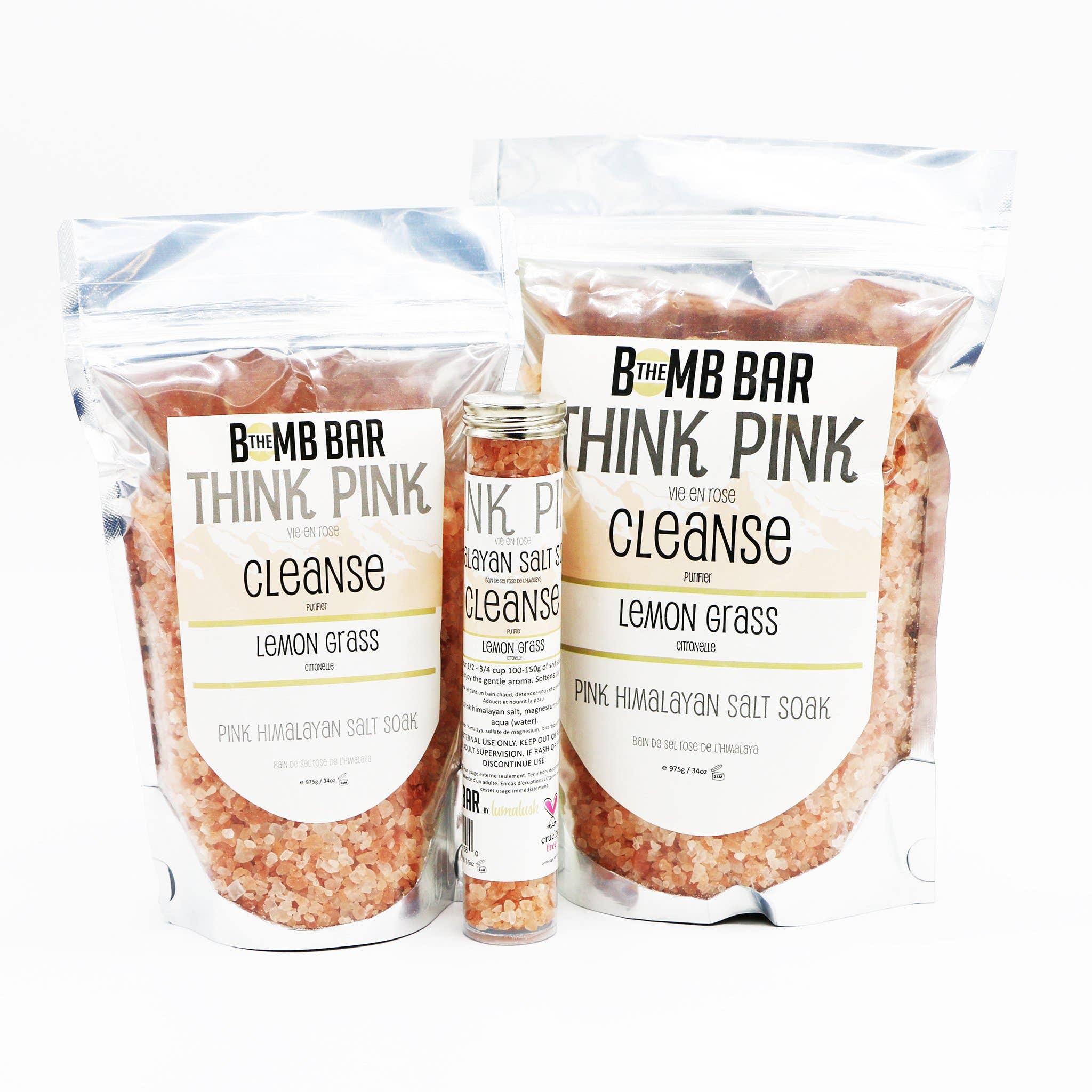 The Bomb Bar Wholesale - Bath Soak - Think Pink Himalayan Pink Salt Detox