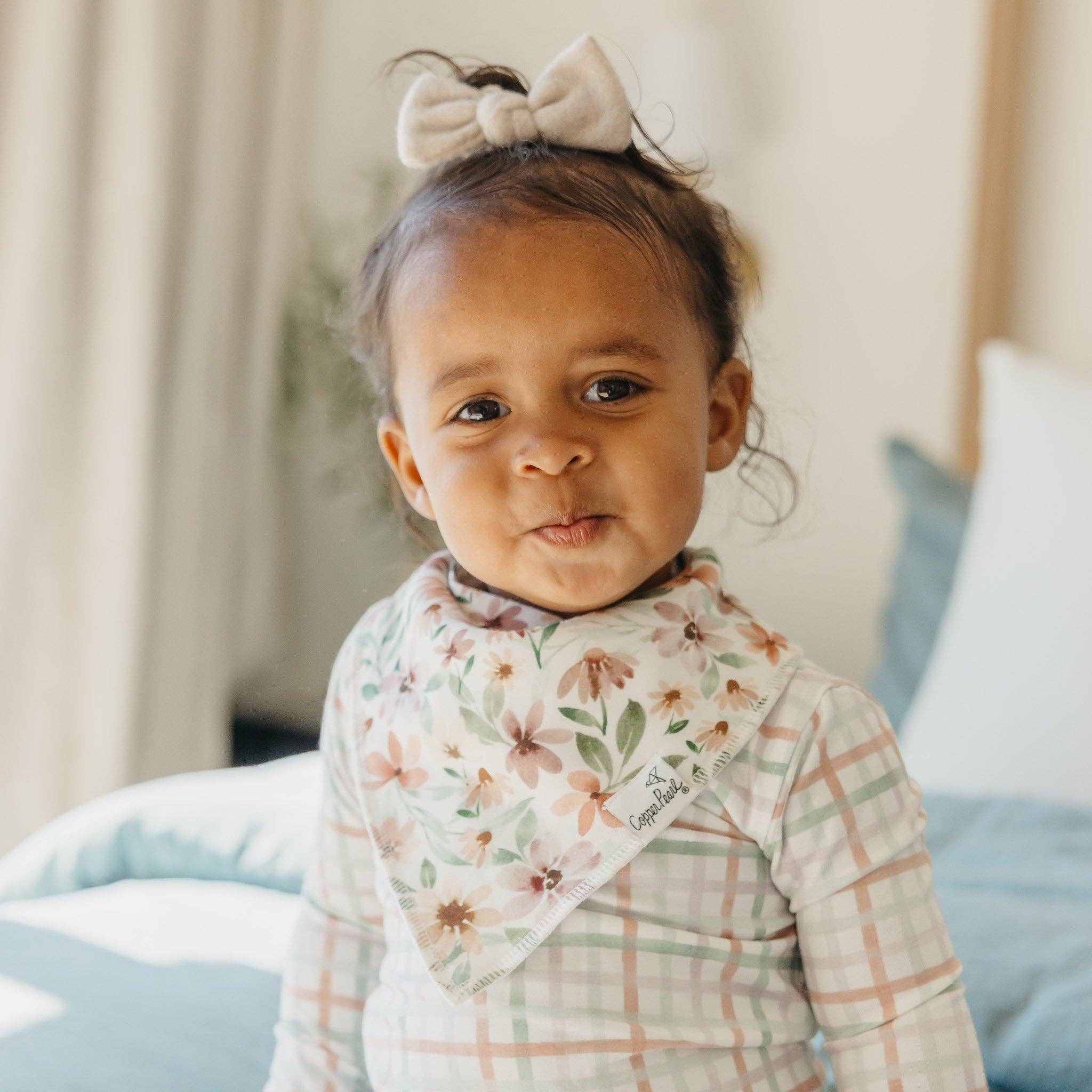 Copper Pearl - 4 Pack Baby Bandana Bibs - Natalie