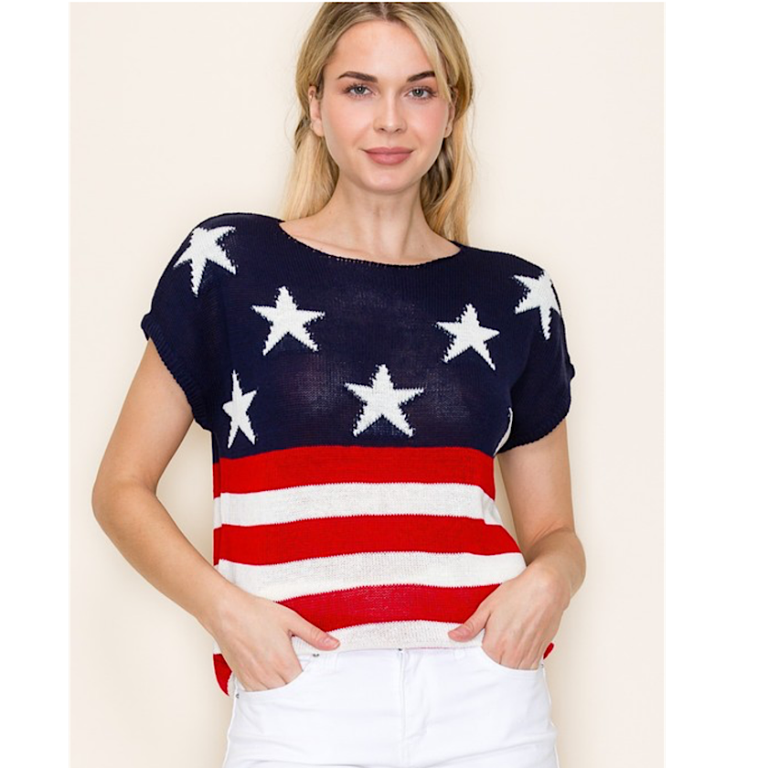American Flag Sweater