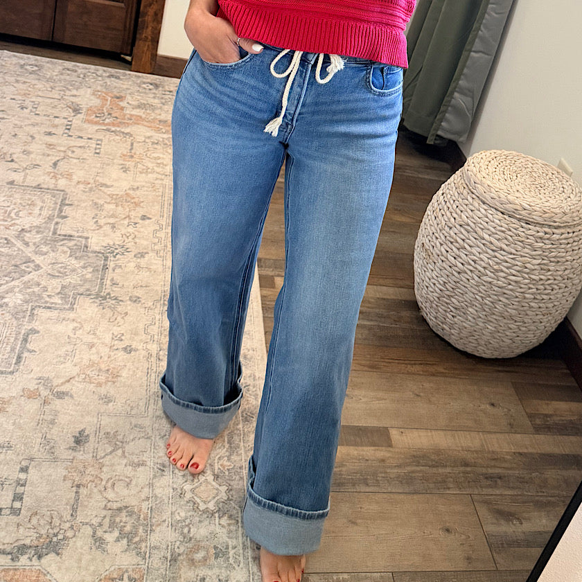 VERVET Olivia Drawstring Denim 33"