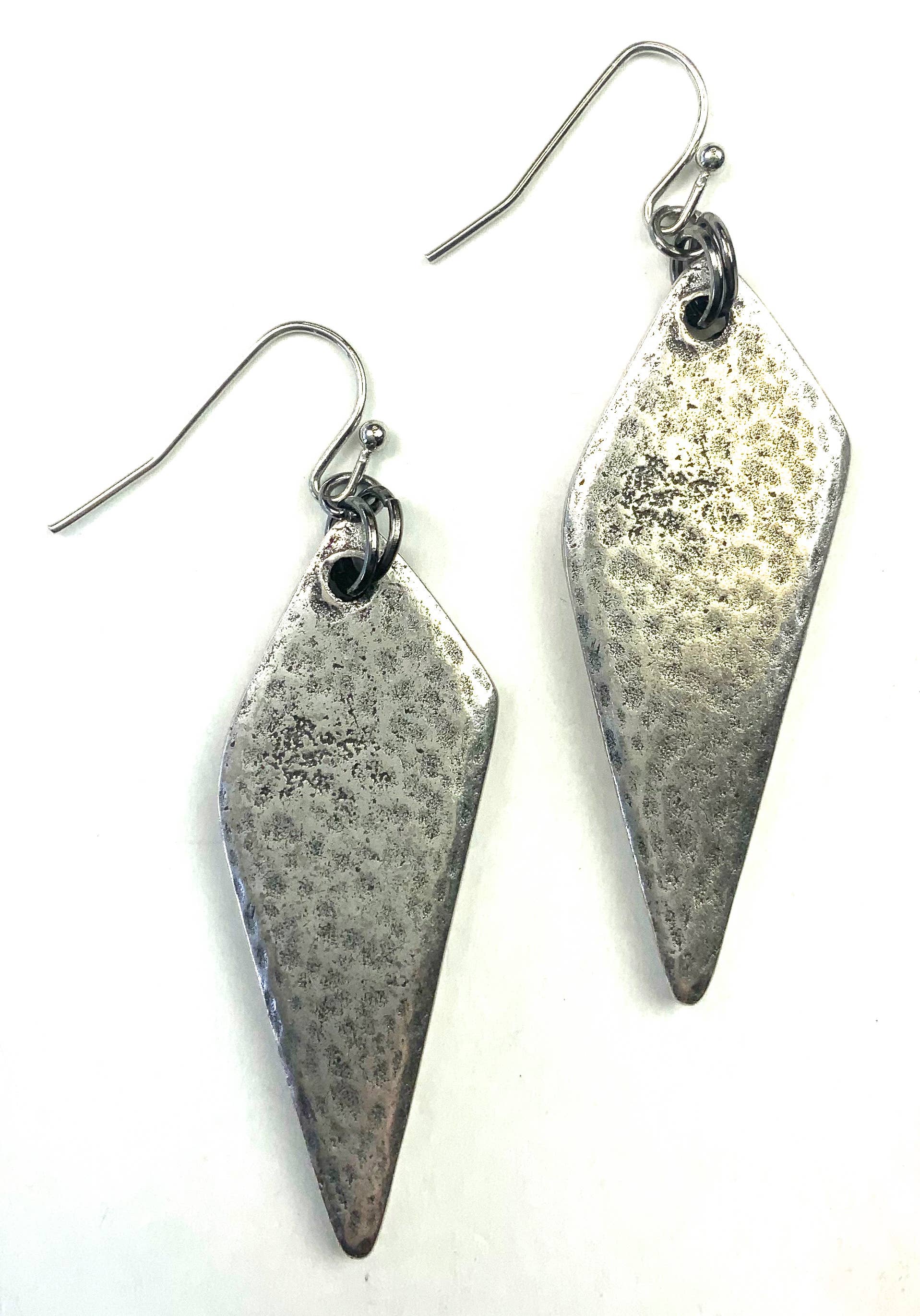 Hammered Silver Earrings