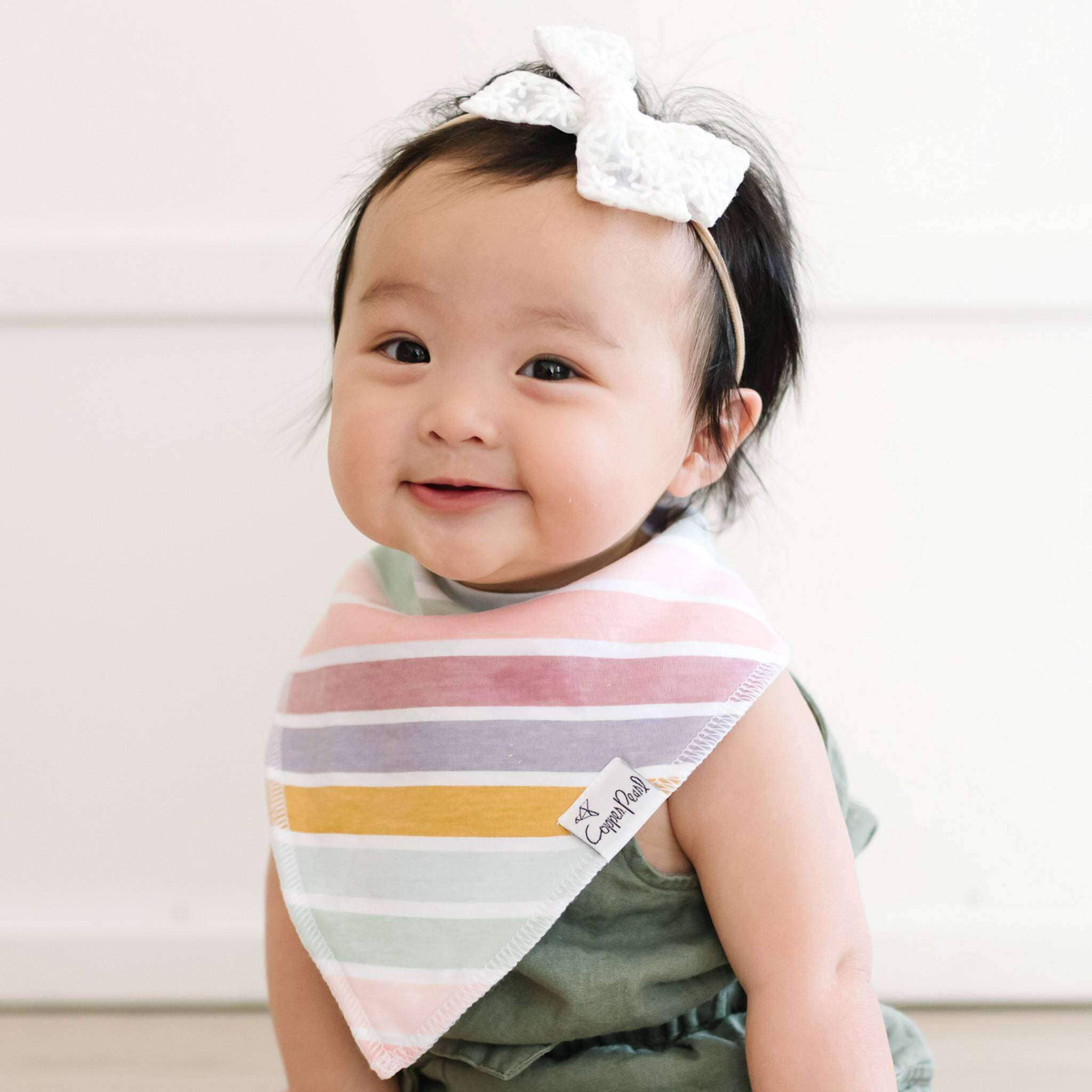Copper Pearl - 4 Pack Baby Bandana Bibs - Hope