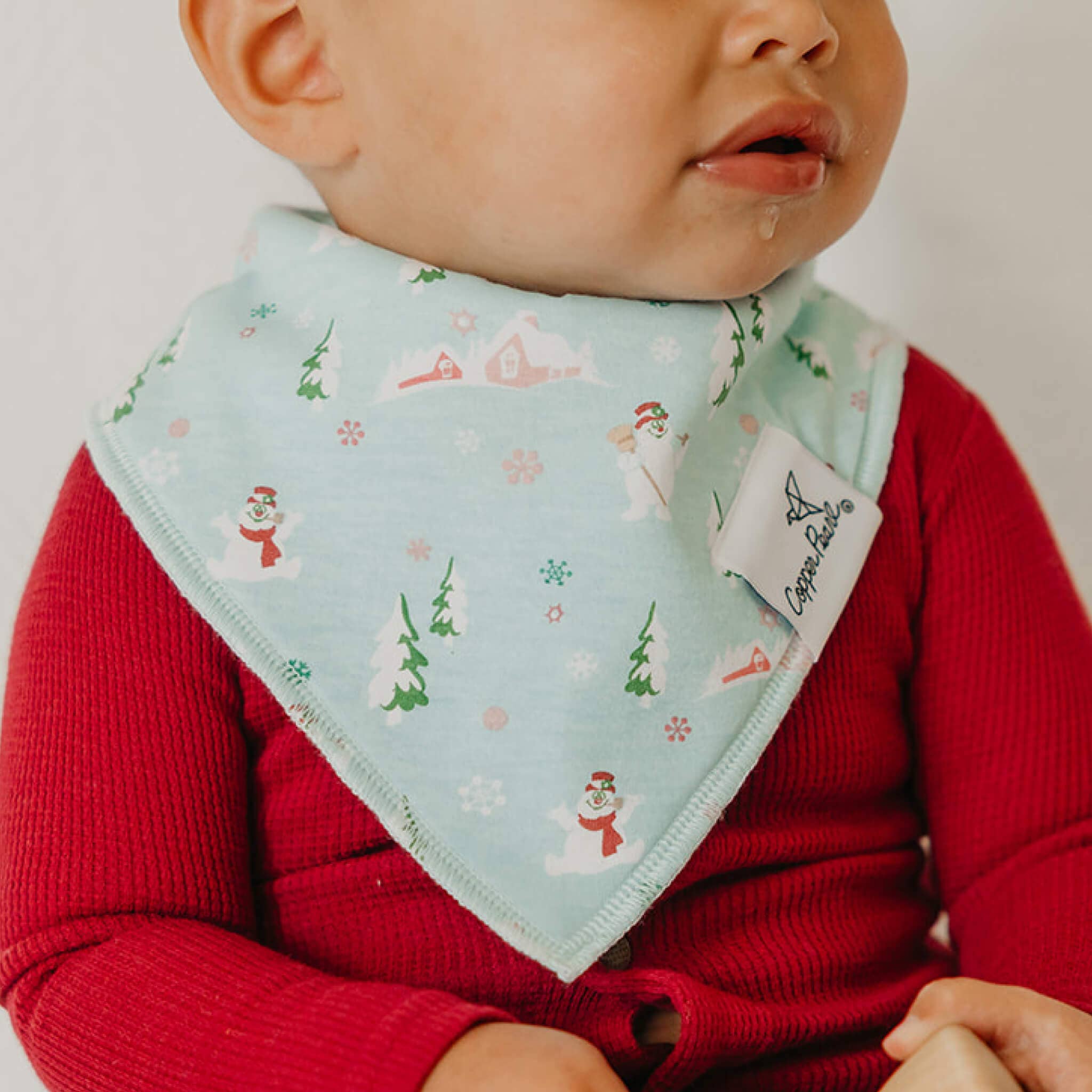 Copper Pearl - 4 Pack Baby Bandana Bibs - Christmas Classics