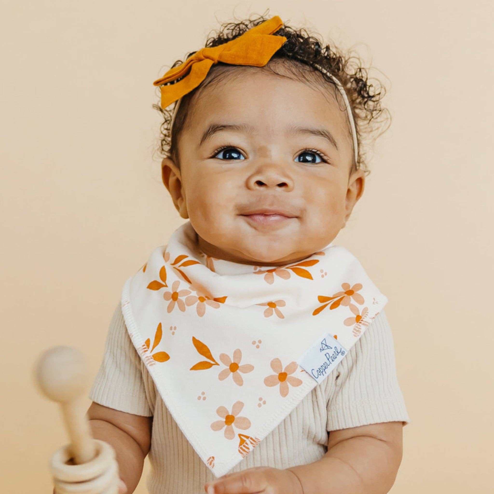 Copper Pearl - 4 Pack Baby Bandana Bibs - Rue