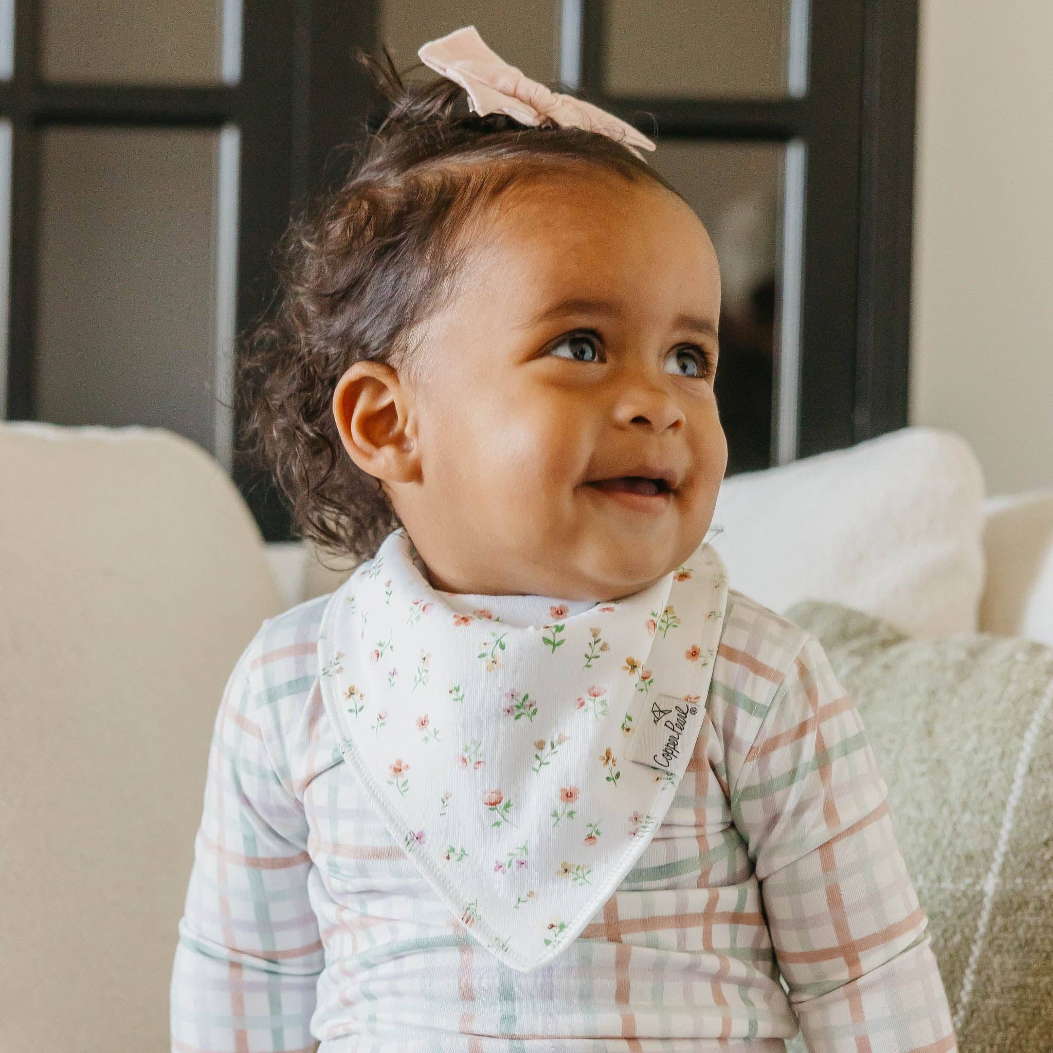 Copper Pearl - 4 Pack Baby Bandana Bibs - Natalie