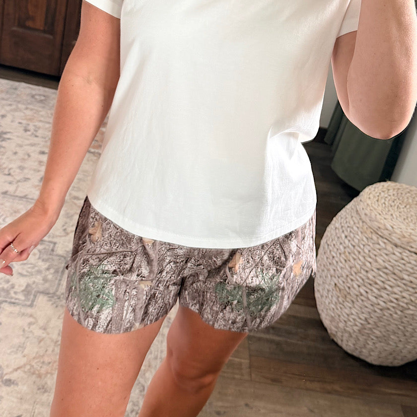 Woodland Print Shorts