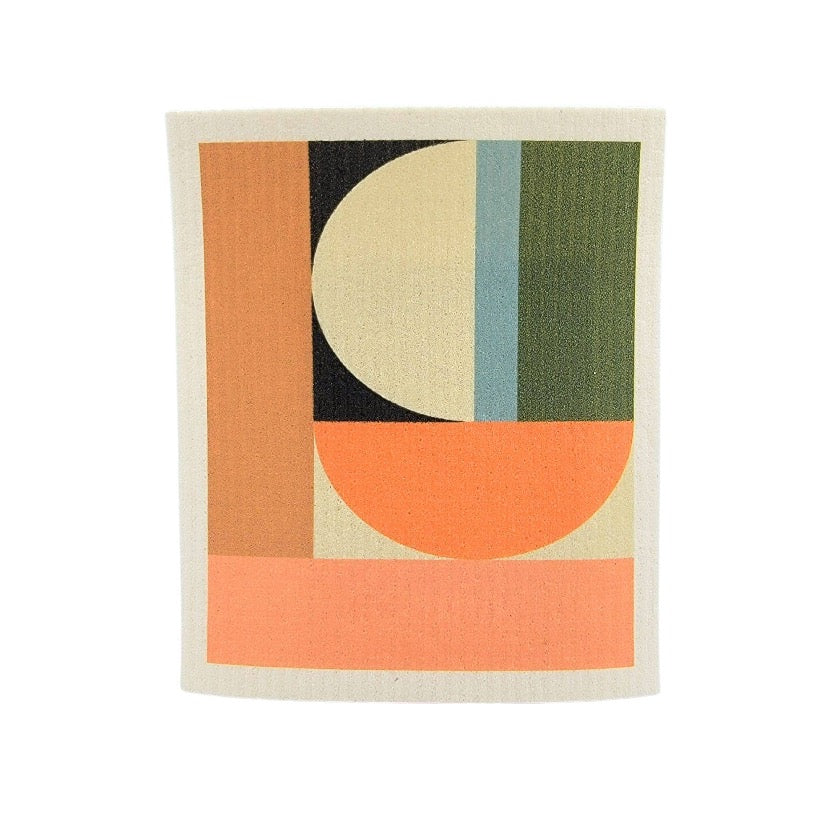 Summer Circle Boho Pattern Swedish Dishcloth  - Driftless Studios
