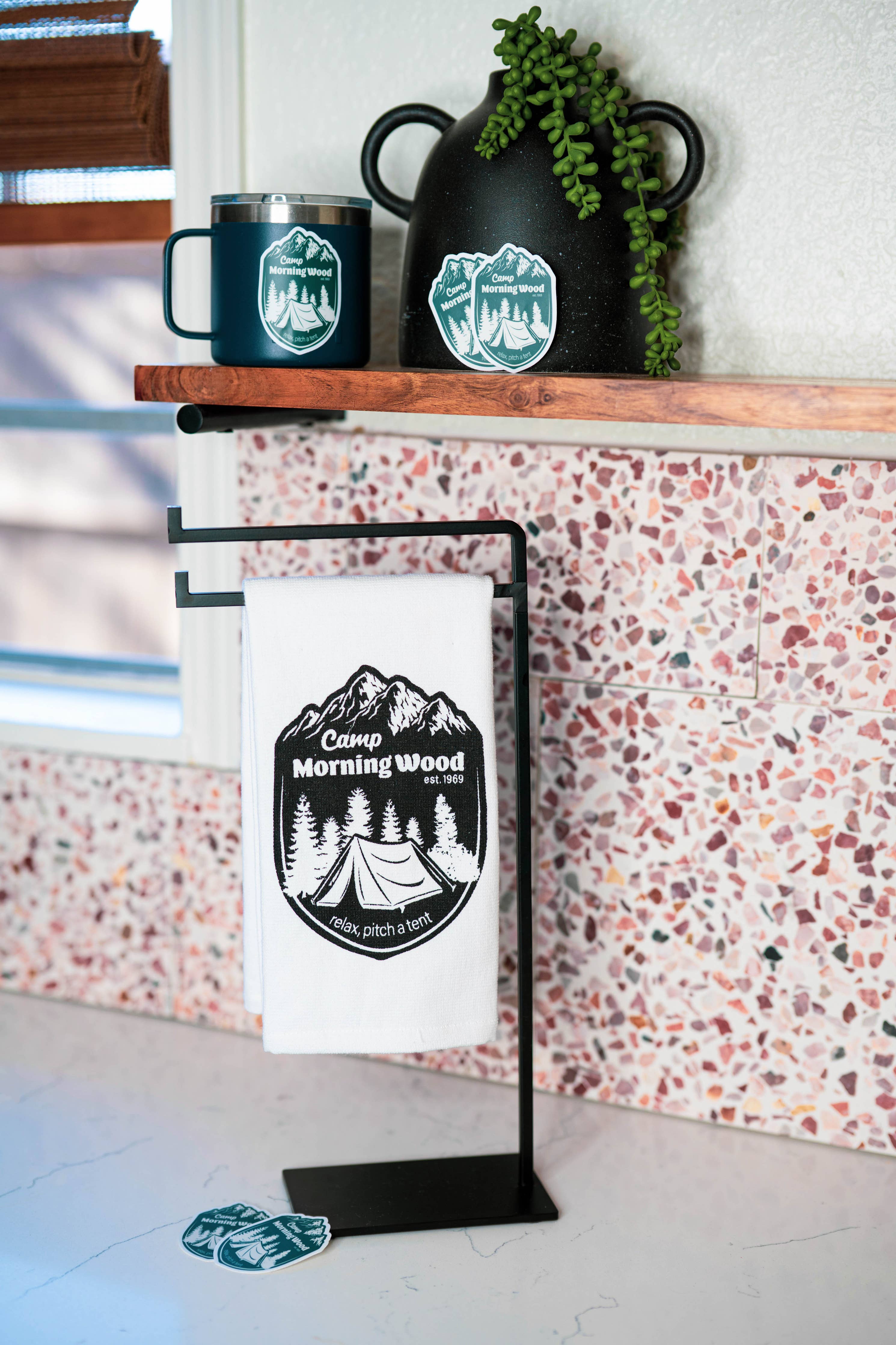 Twisted Wares - Camp Morning Wood | Funny Bathroom Towels
