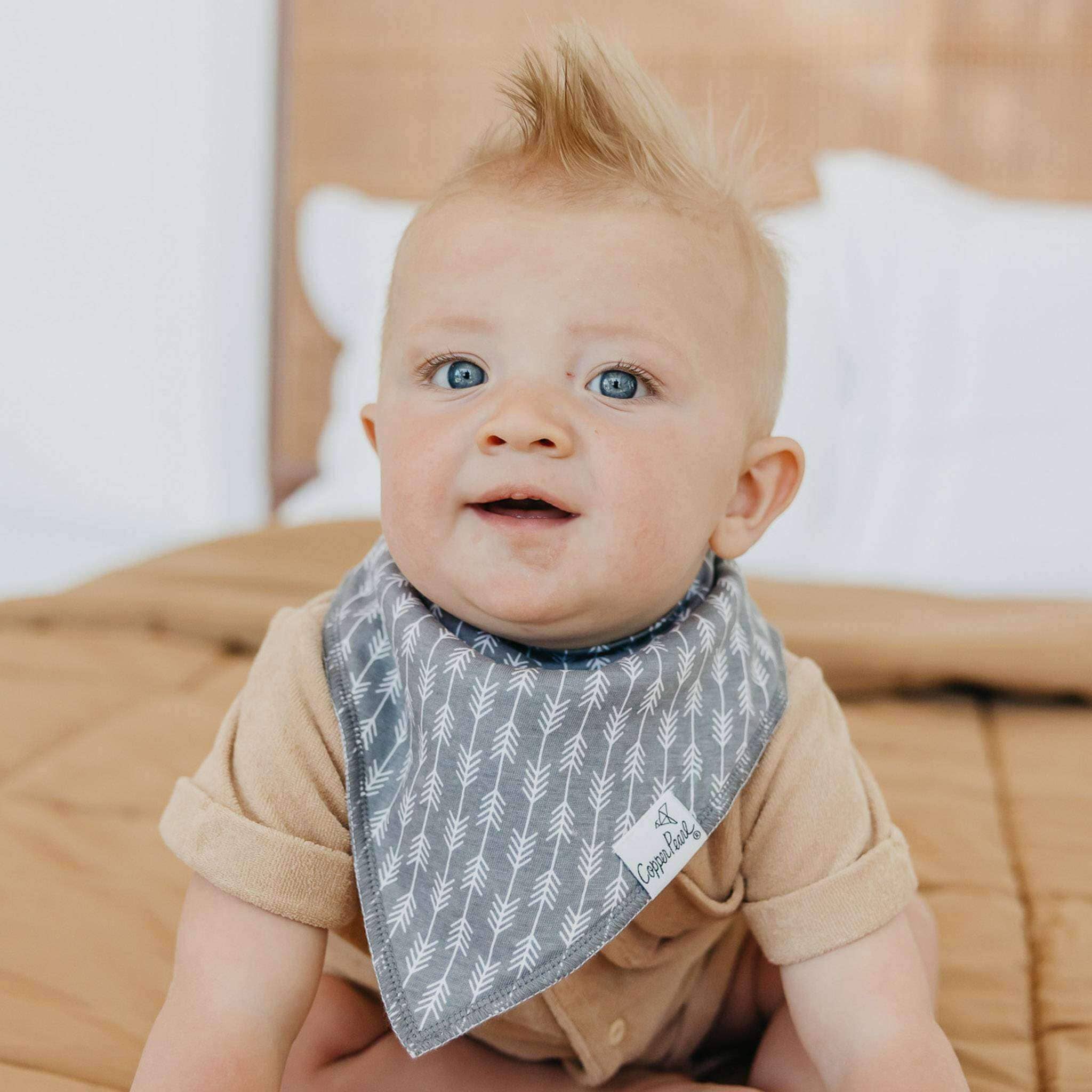 Copper Pearl - 4 Pack Baby Bandana Bibs - Bridger