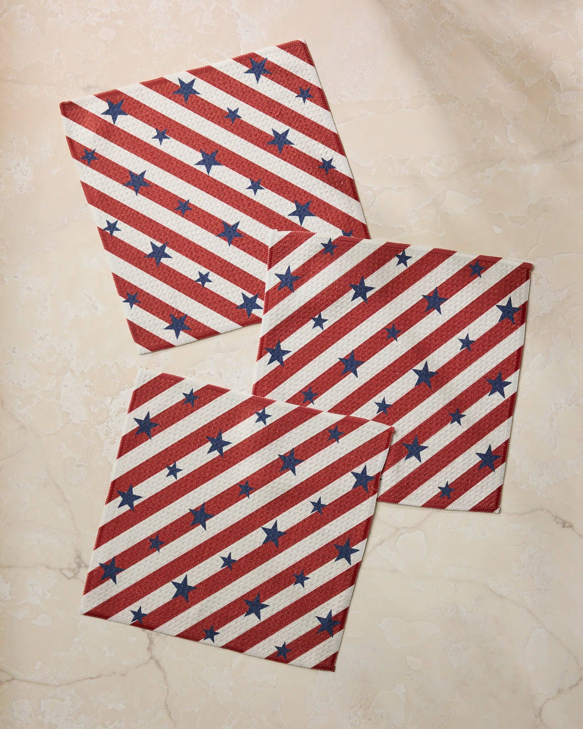 Geometry - Patriotic Stripe Dishcloth Set