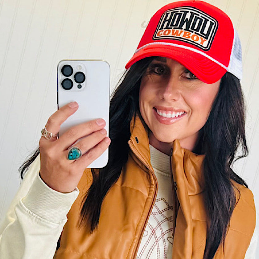 Red Howdy Cowboy Hat