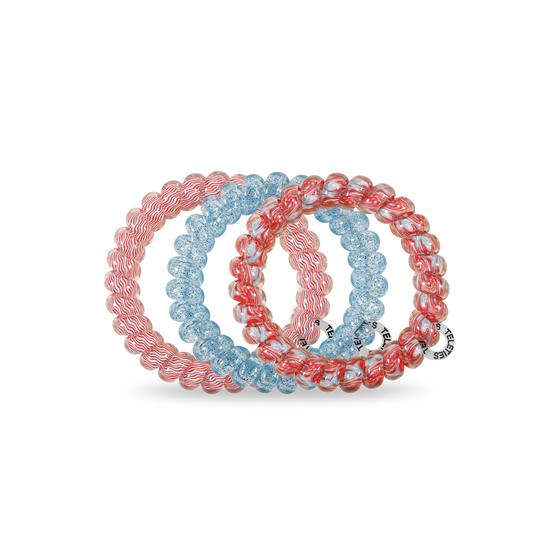 TELETIES - Spiral Hair Coils | Large | Freedom to Sparkle Hair Ties