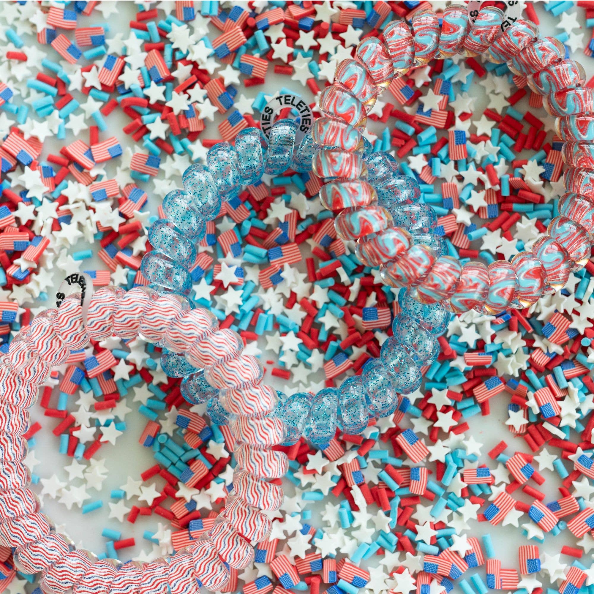 TELETIES - Spiral Hair Coils | Large | Freedom to Sparkle Hair Ties