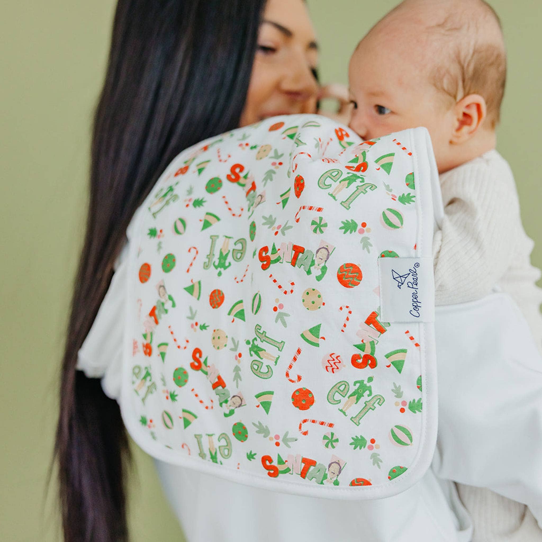 Copper Pearl - 3 Pack Premium Burp Cloths - Christmas Classics