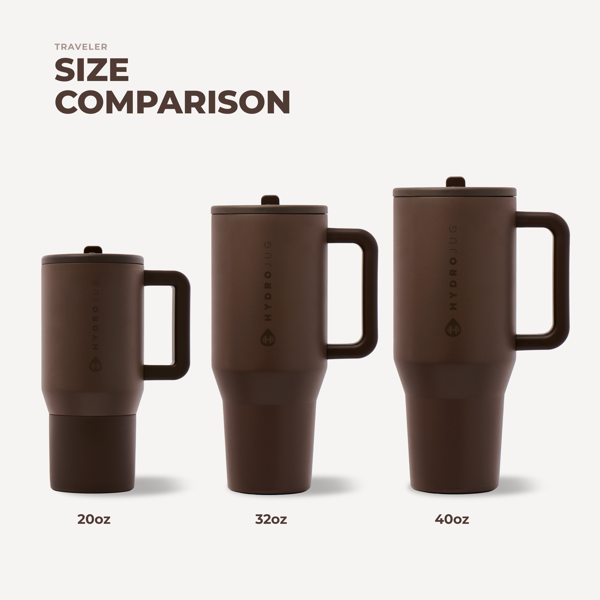 HydroJug - Chestnut HydroJug 40 oz Traveler Tumbler