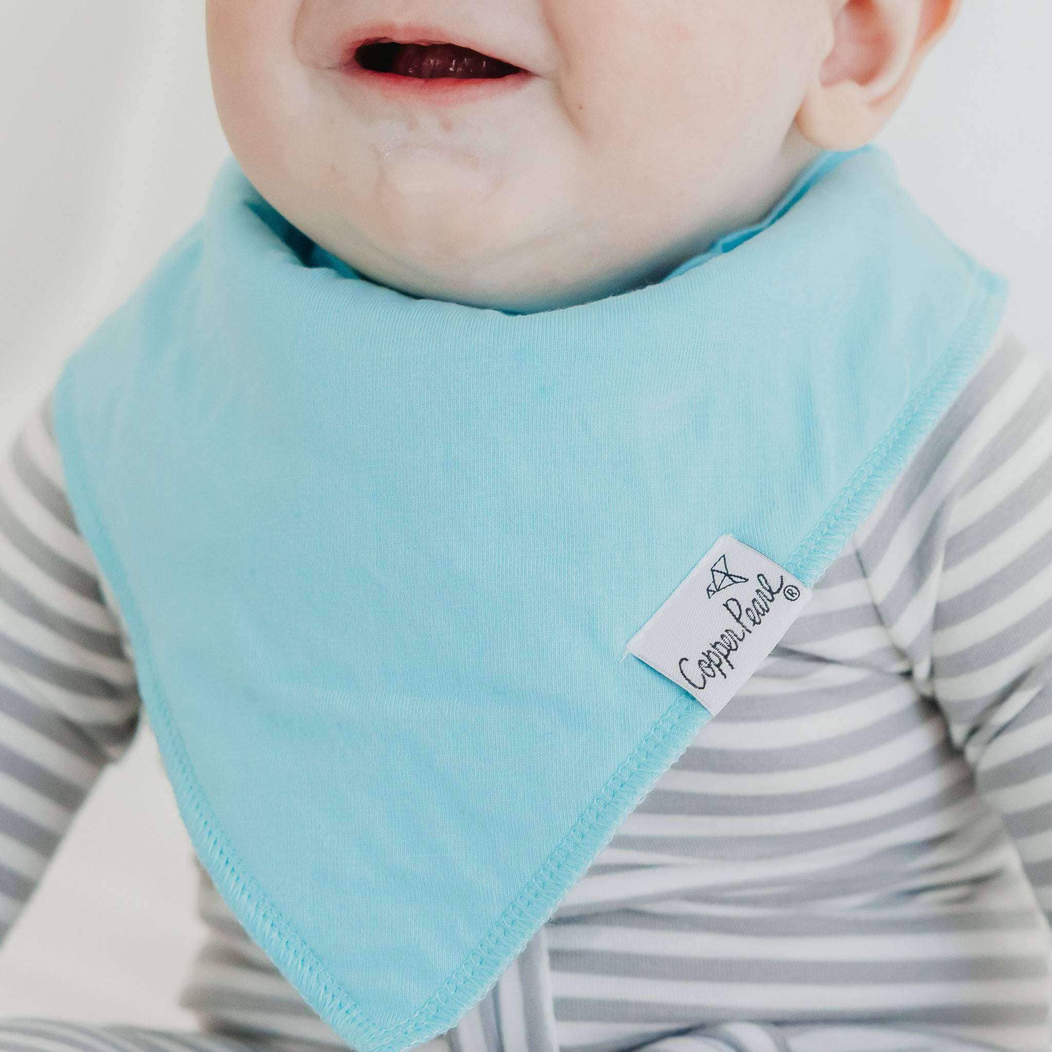 Copper Pearl - 4 Pack Baby Bandana Bibs - Oxford