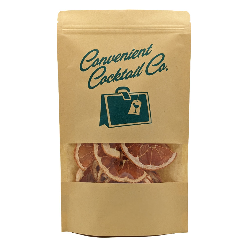 Dehydrated Grapefruit Half-Moon Cocktail Garnishes | Convenient Cocktail Co.