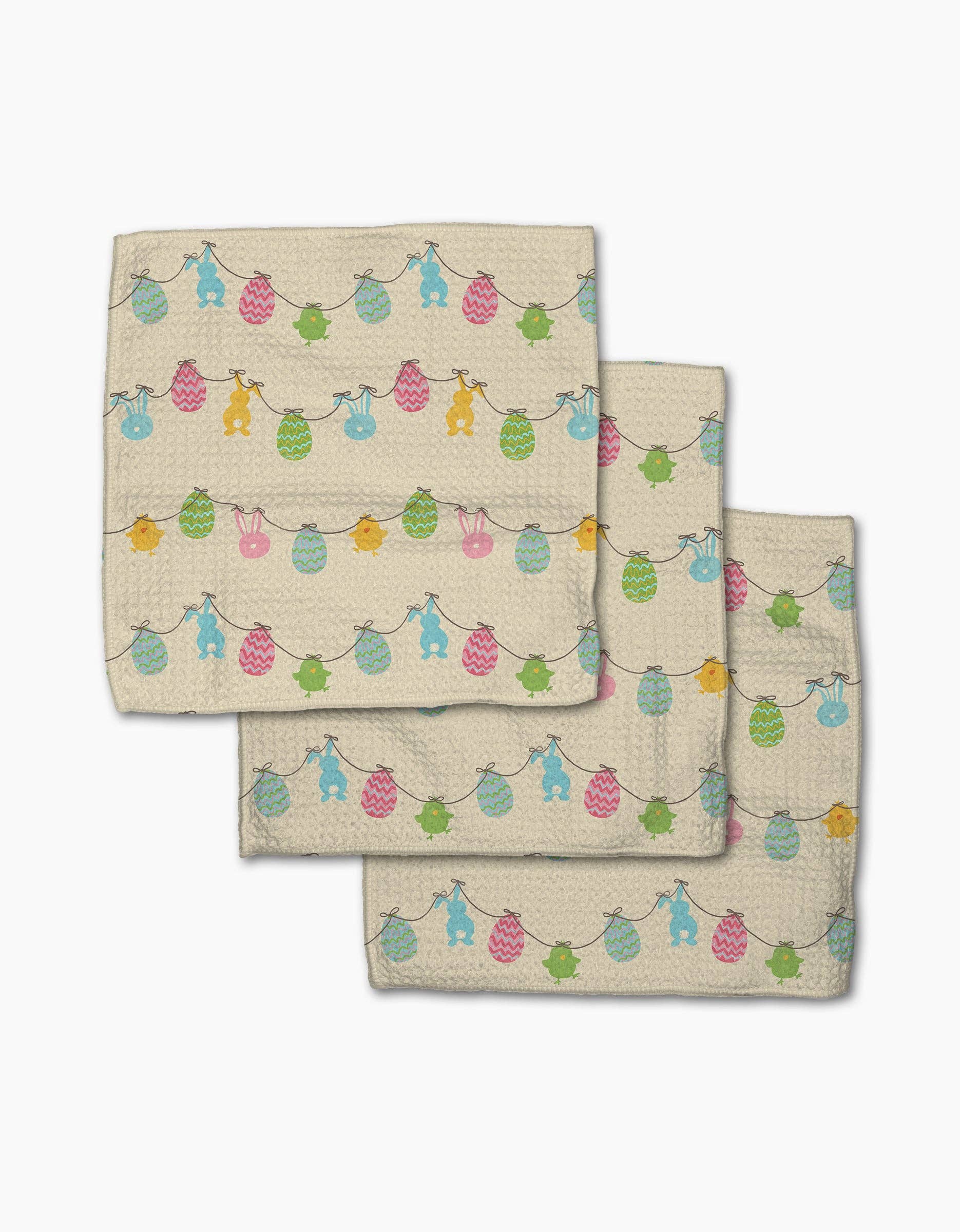 Geometry - Easter Banner Dishcloth Set