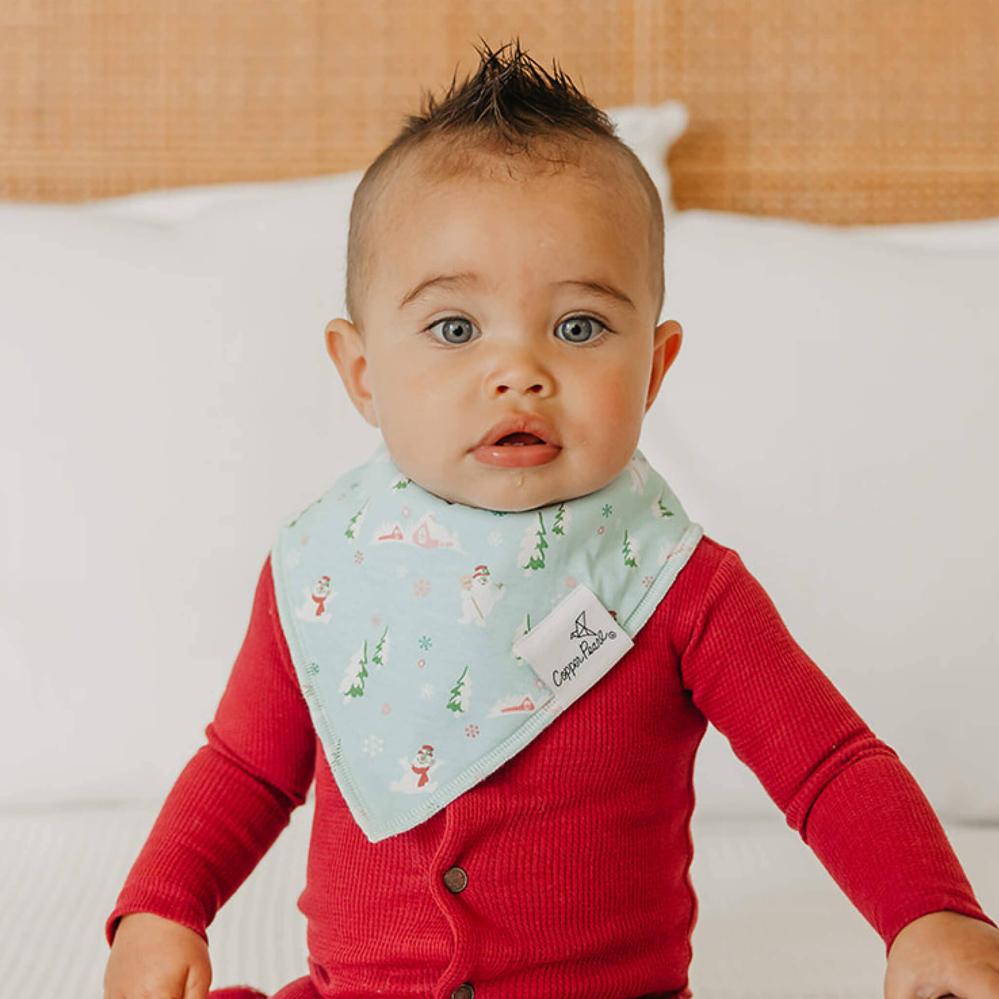 Copper Pearl - 4 Pack Baby Bandana Bibs - Christmas Classics