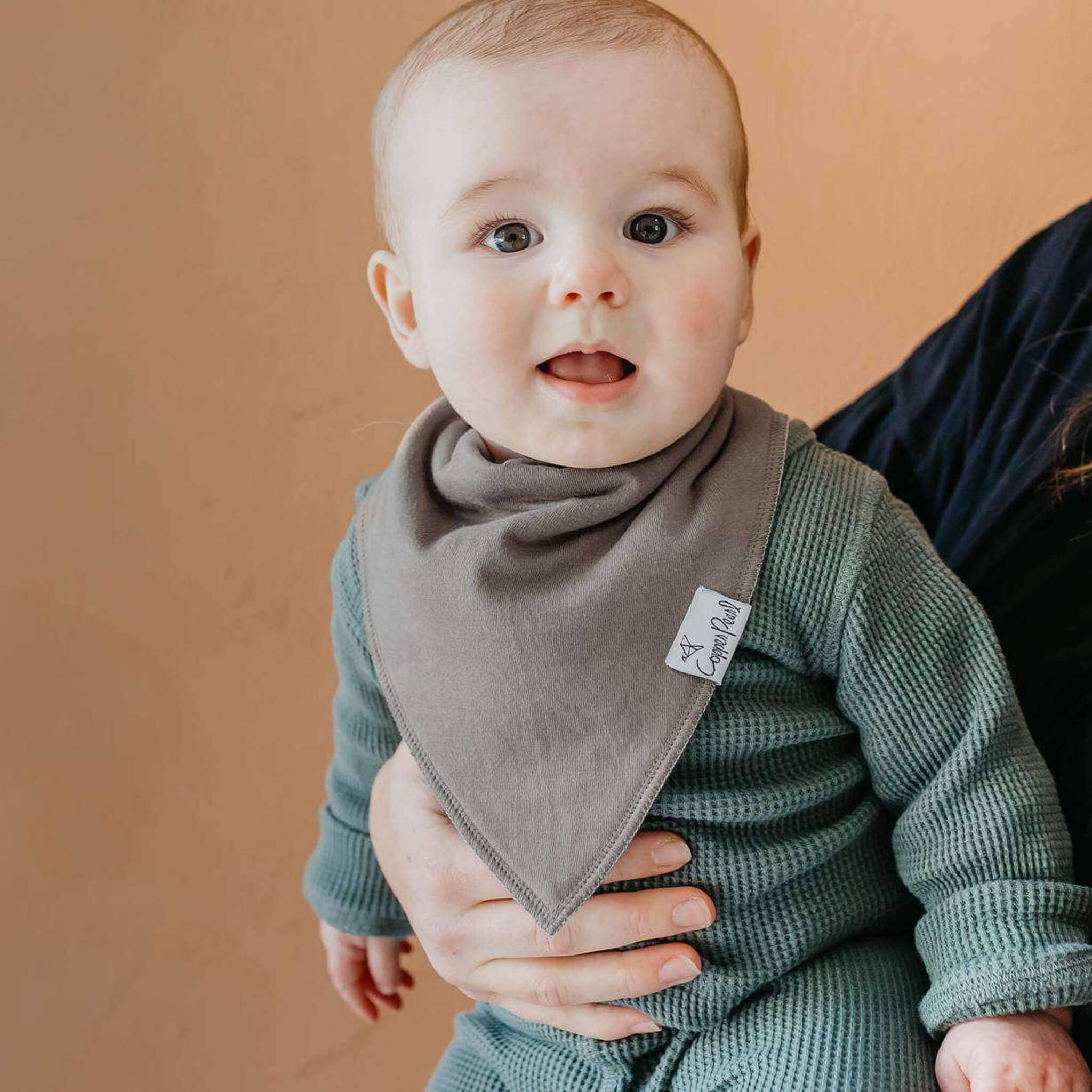 Copper Pearl - 4 Pack Baby Bandana Bibs - Gage