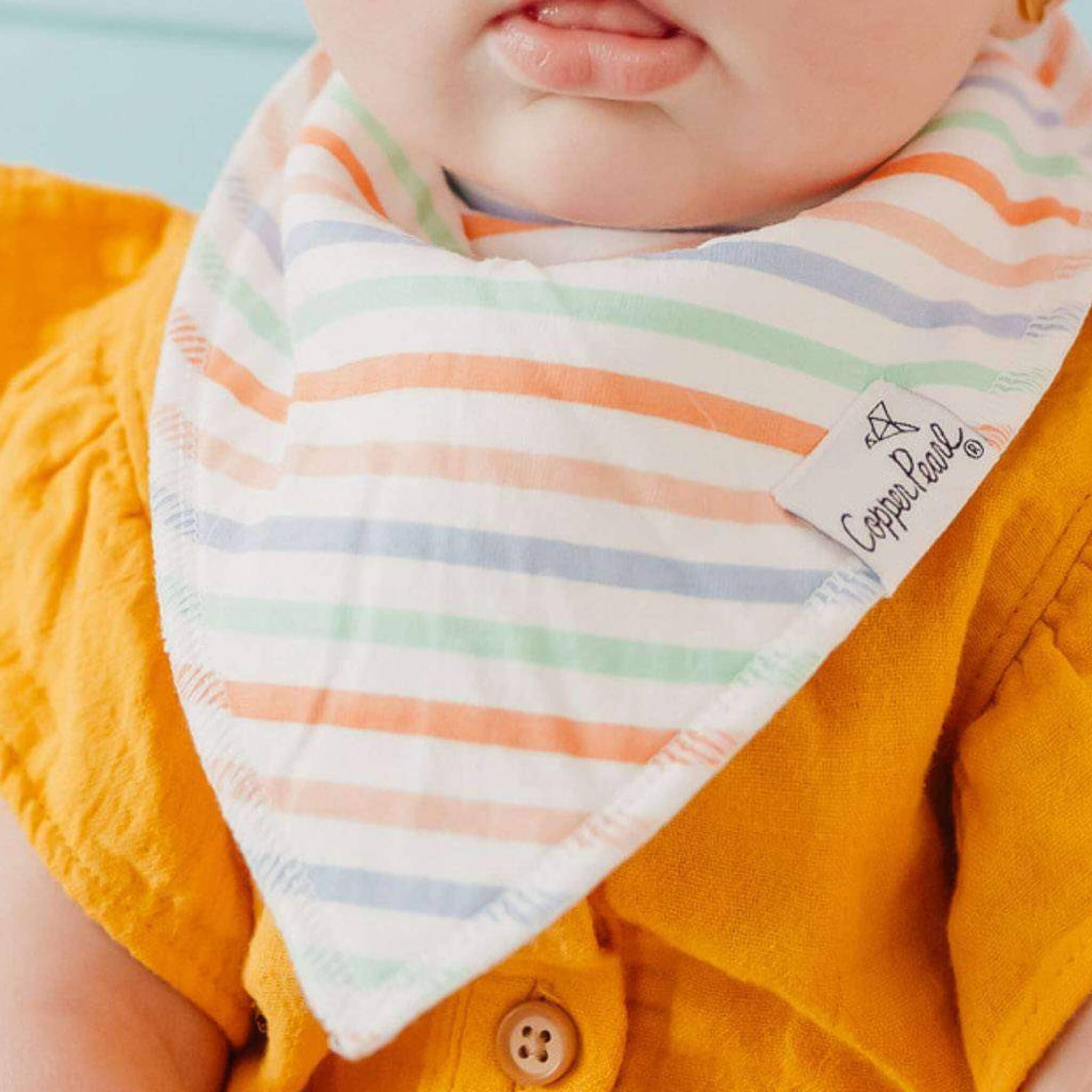 Copper Pearl - 4 Pack Baby Bandana Bibs - Cheery