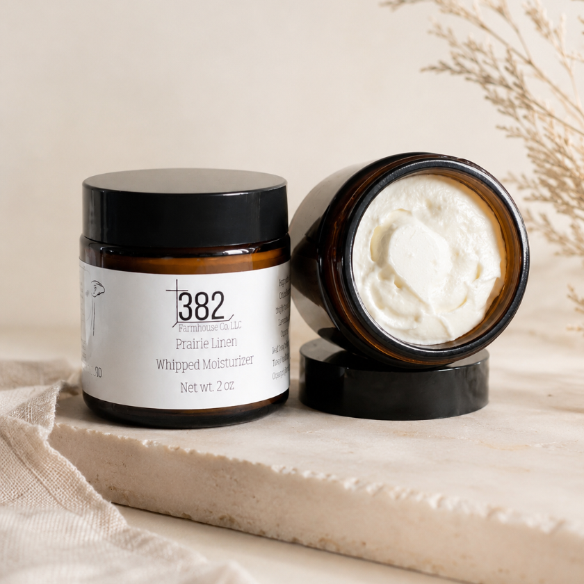Jar of whipped cream with a visible brand label on a neutral background
