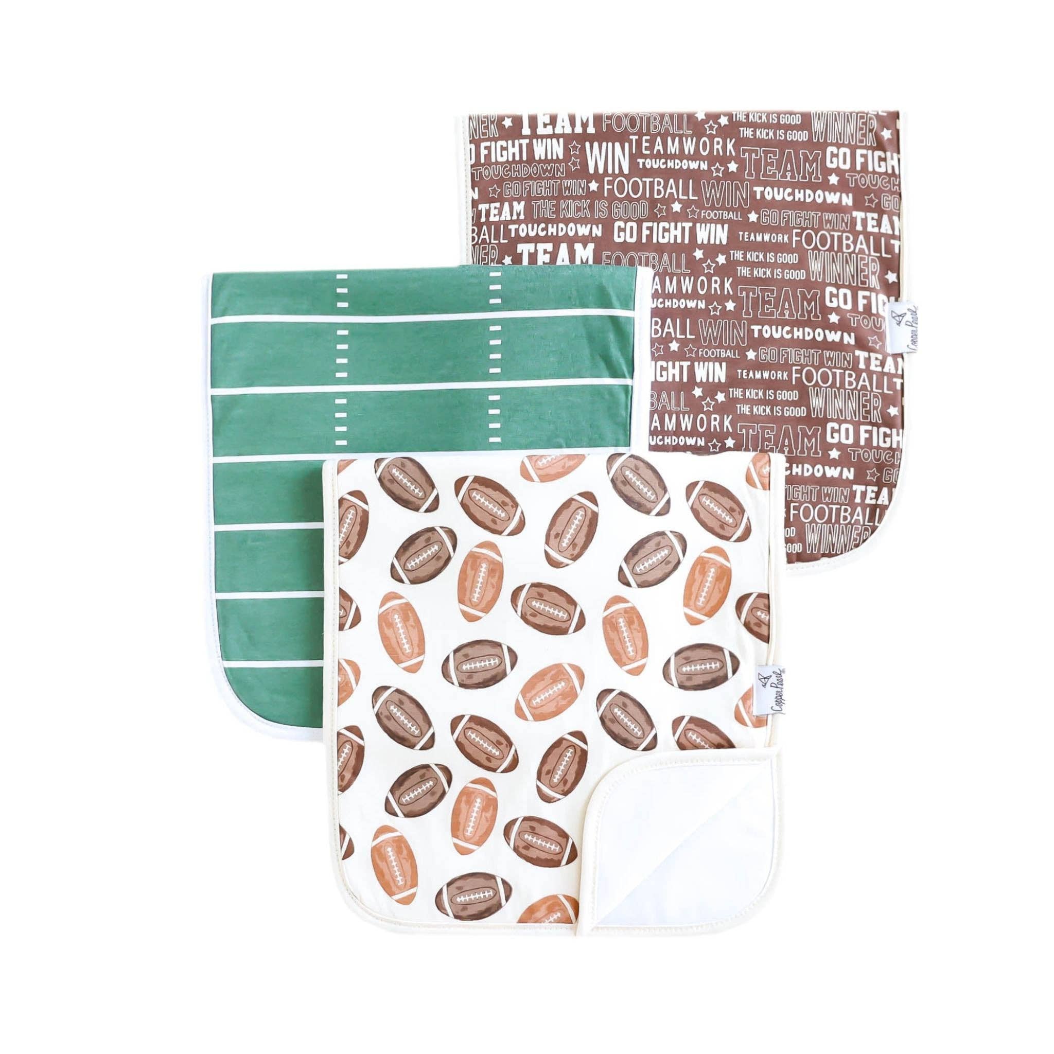 Copper Pearl - 3 Pack Premium Burp Cloths - Blitz