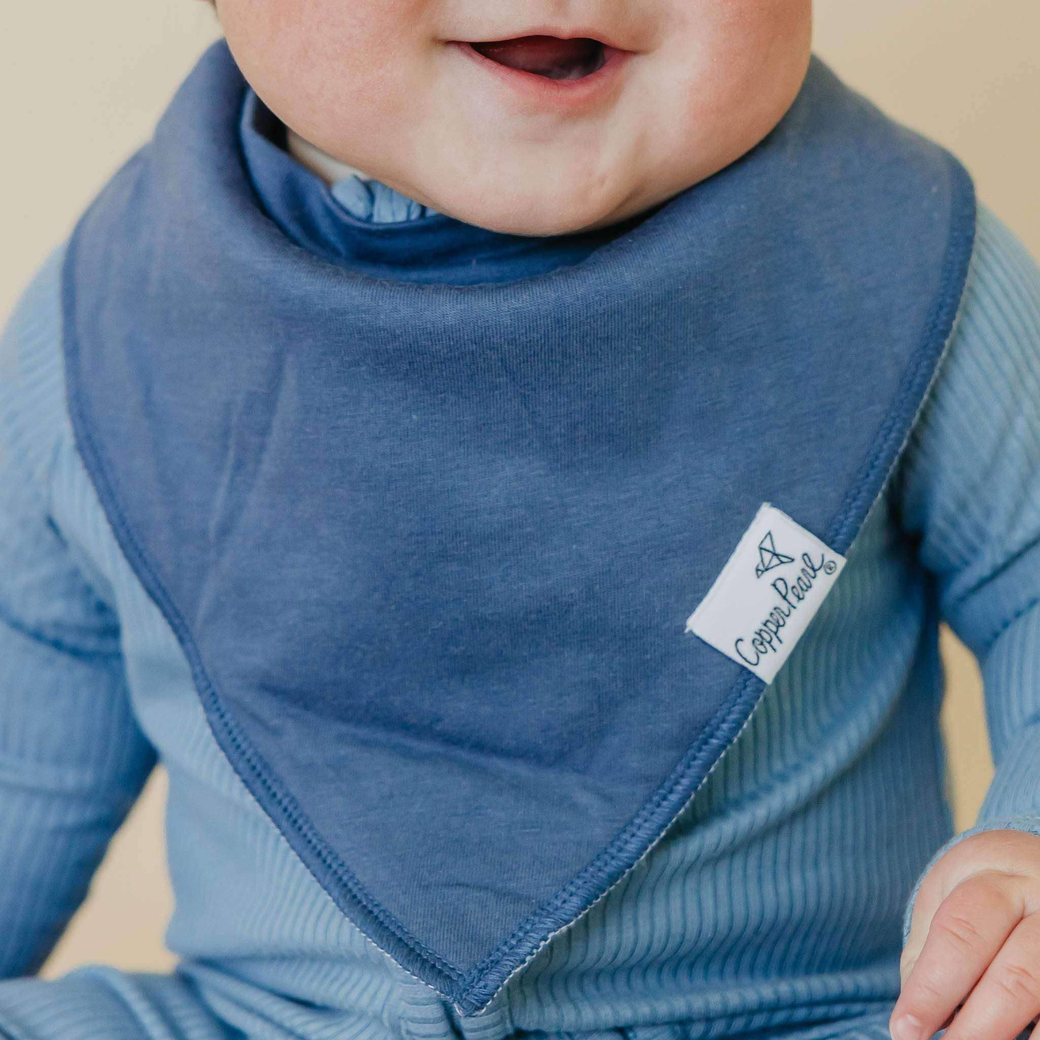Copper Pearl - 4 Pack Baby Bandana Bibs - Oxford