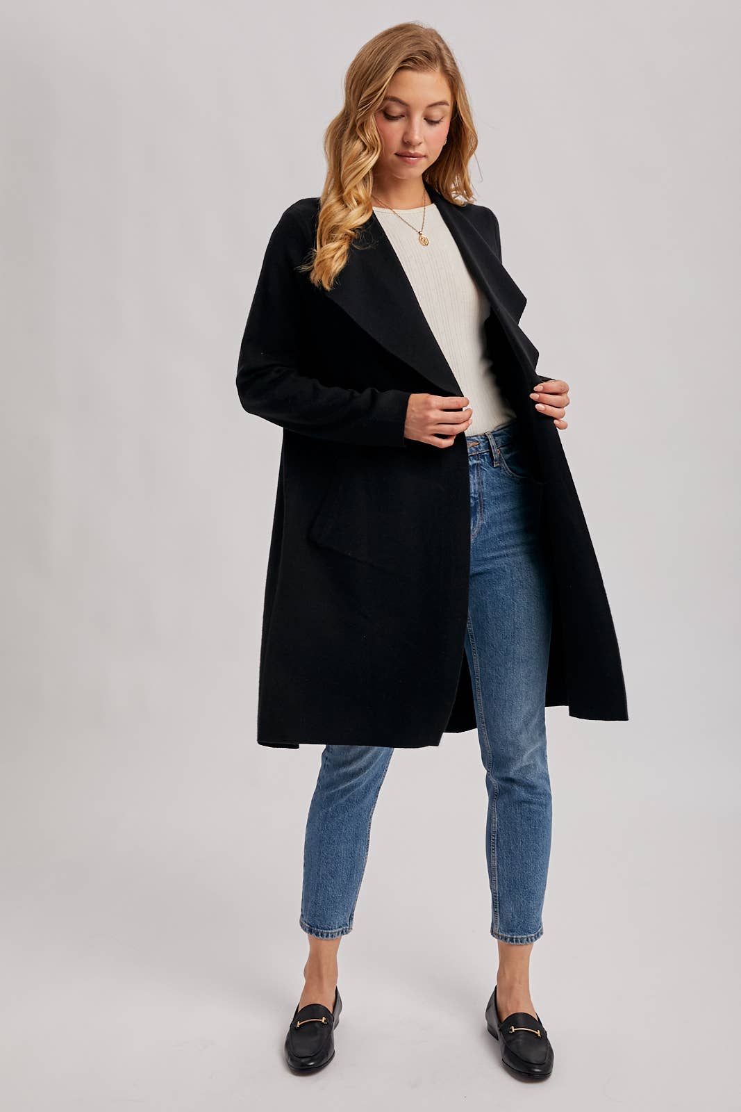 Bluivy - MODERN OPEN FRONT LONGLINE KNIT CARDIGAN