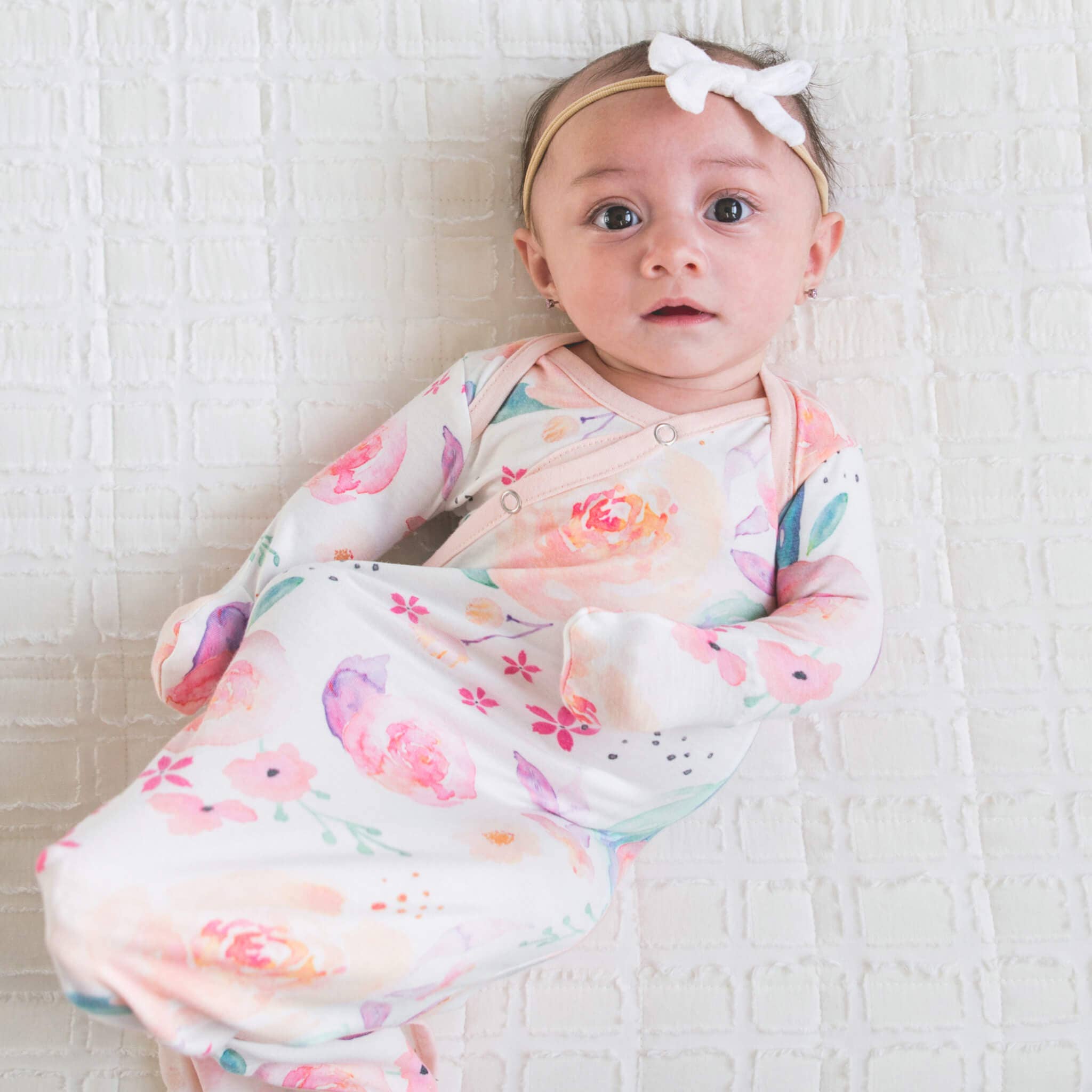 Copper Pearl - Newborn Knotted Gown - Bloom