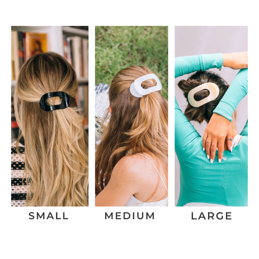 TELETIES - Round Flat Hair Clip | Med. | Almond Beige