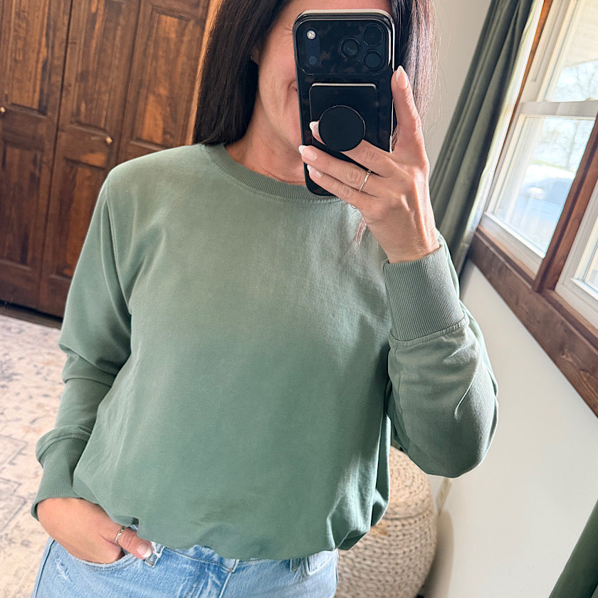 Eldergreen Bubble Hem Pullover