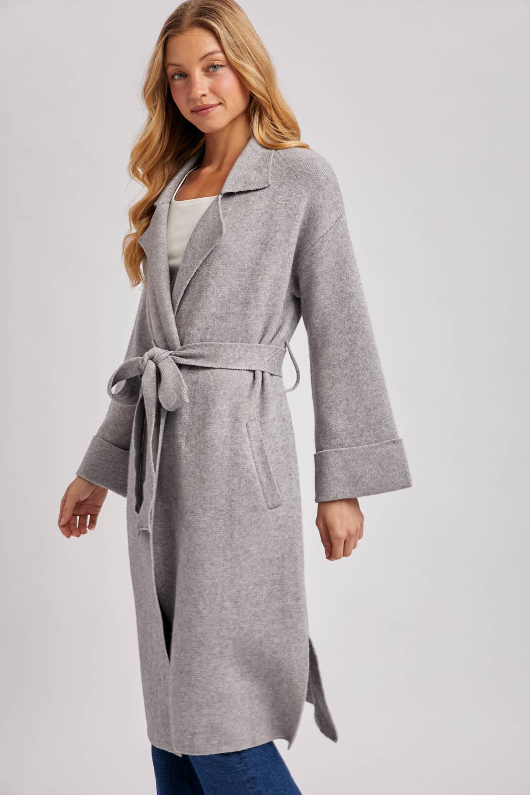 Bluivy - EFFORTLESS KNITTED TRENCH COAT