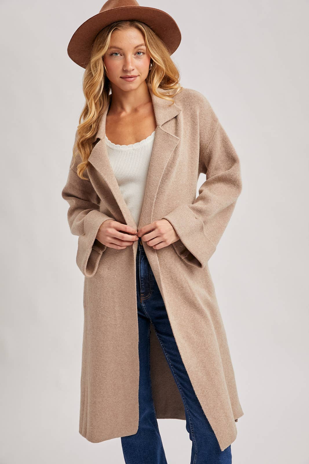Bluivy - EFFORTLESS KNITTED TRENCH COAT